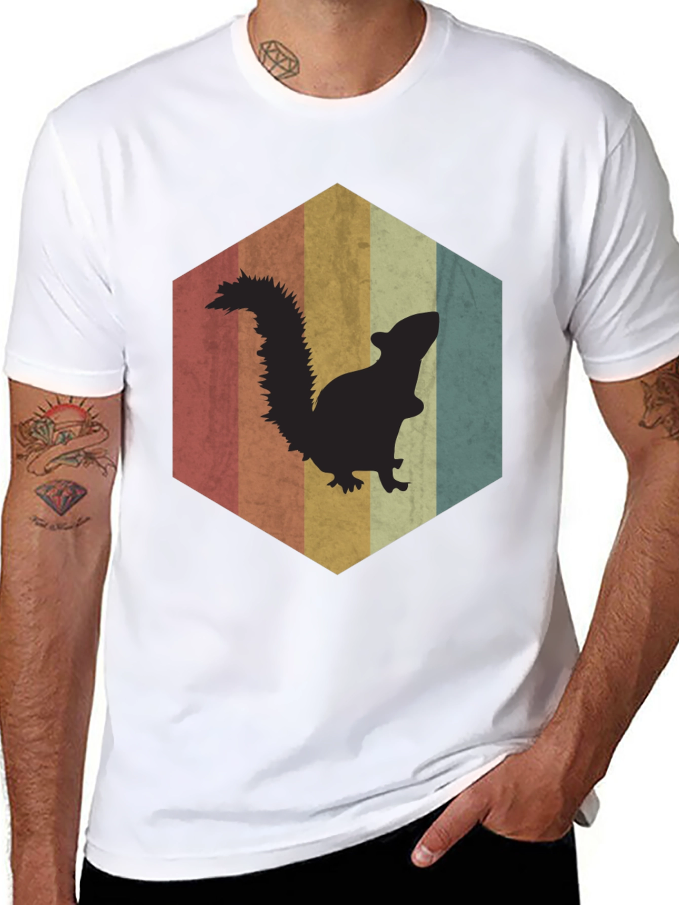 Retro Squirrel Graphic Tee - Soft Cotton Blend