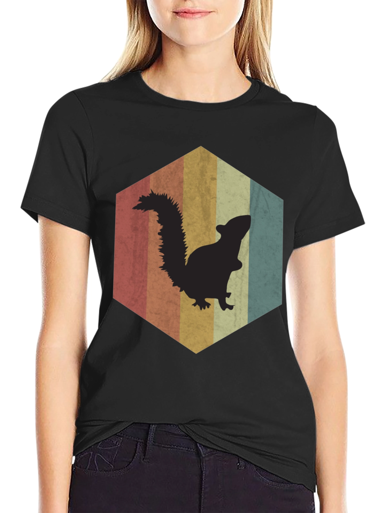 Retro Squirrel Graphic Tee - Soft Cotton Blend