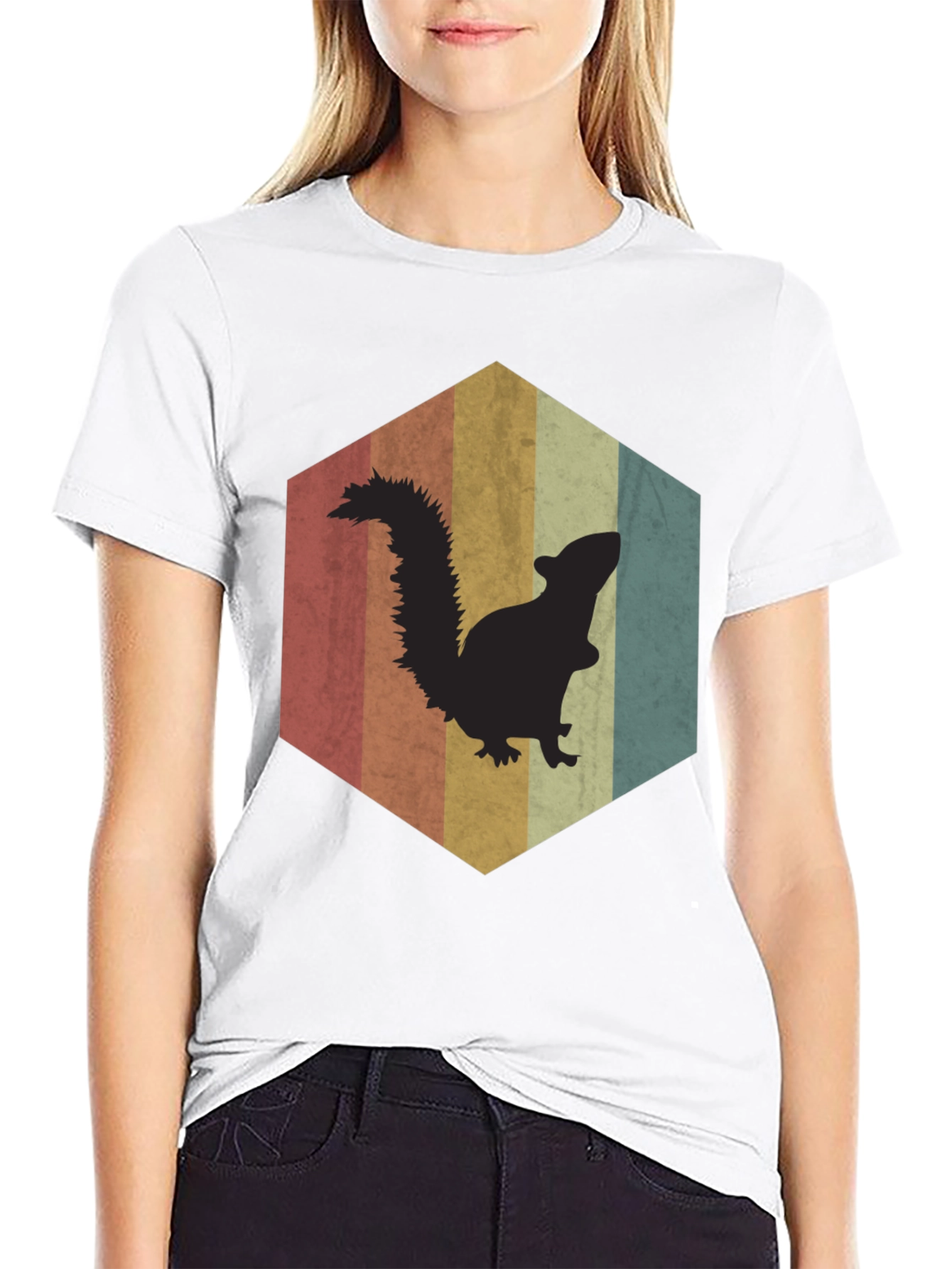 Retro Squirrel Graphic Tee - Soft Cotton Blend