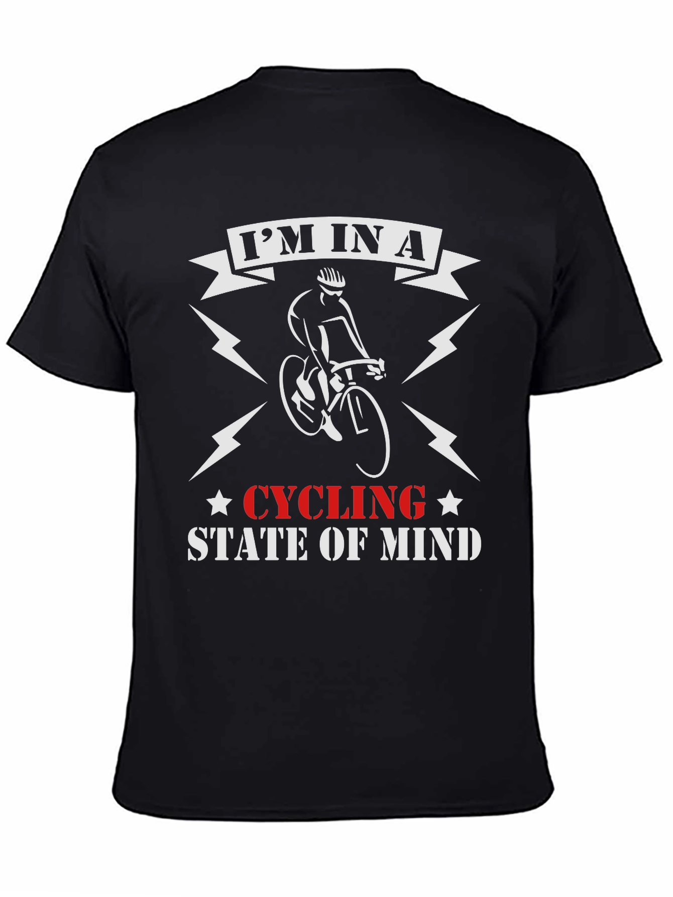 Cycling State of Mind Black Graphic T-Shirt