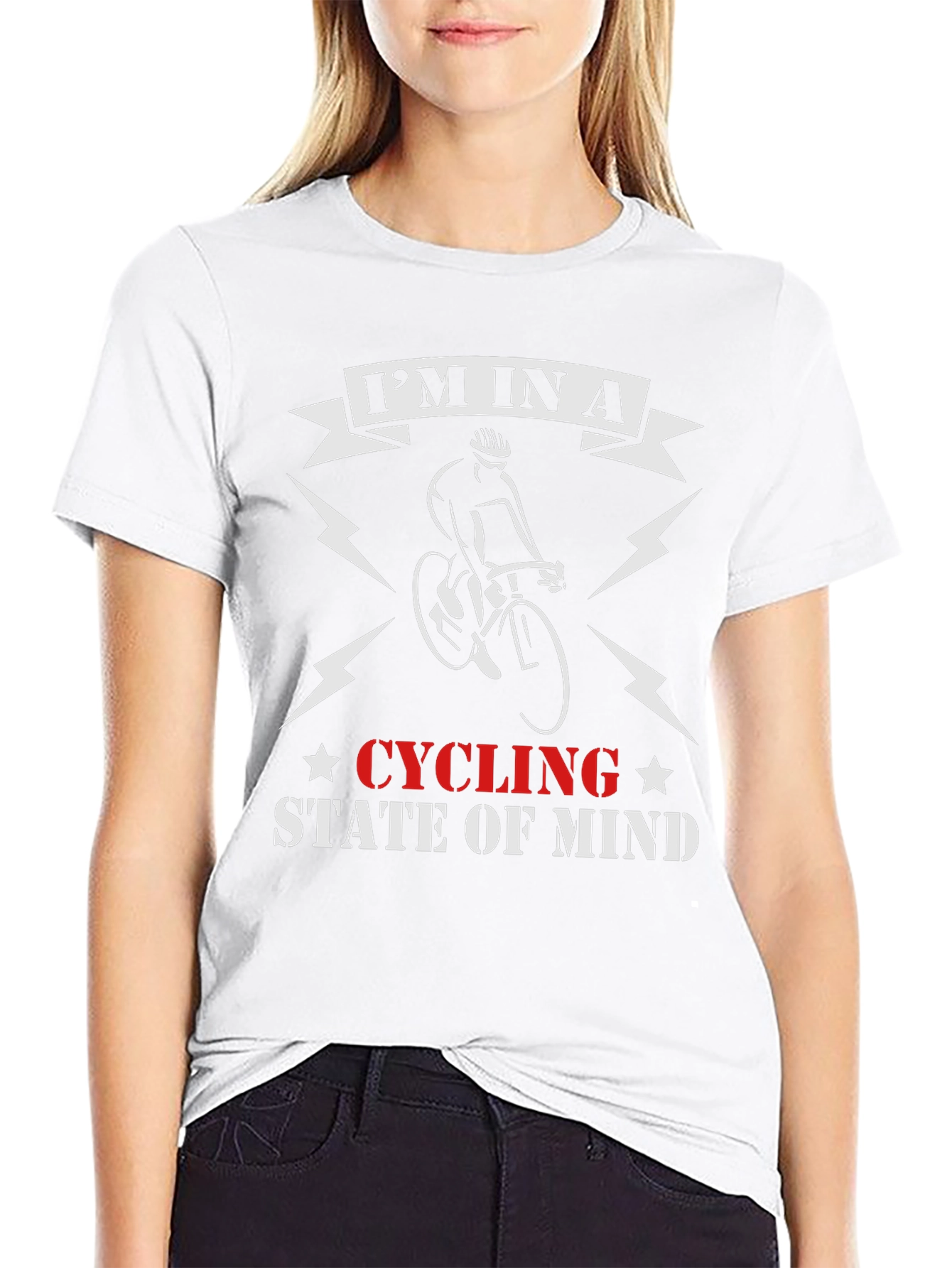 Cycling State of Mind Black Graphic T-Shirt