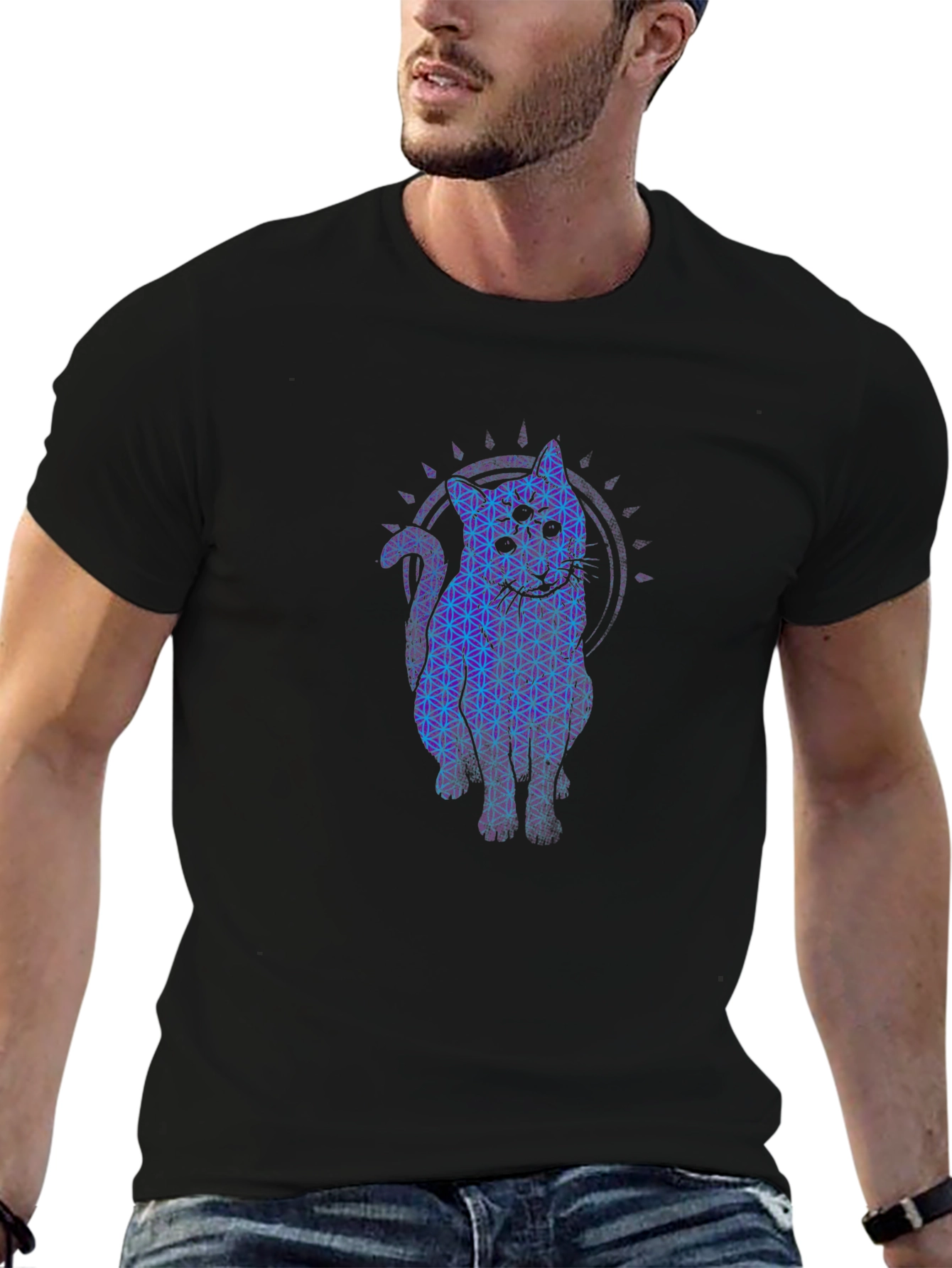 Mystic Cat Graphic Tee - Stylish Comfort Fit