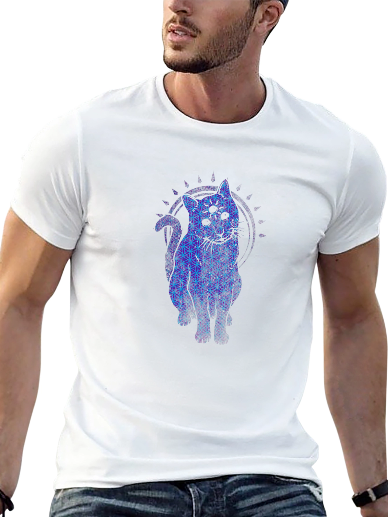 Mystic Cat Graphic Tee - Stylish Comfort Fit