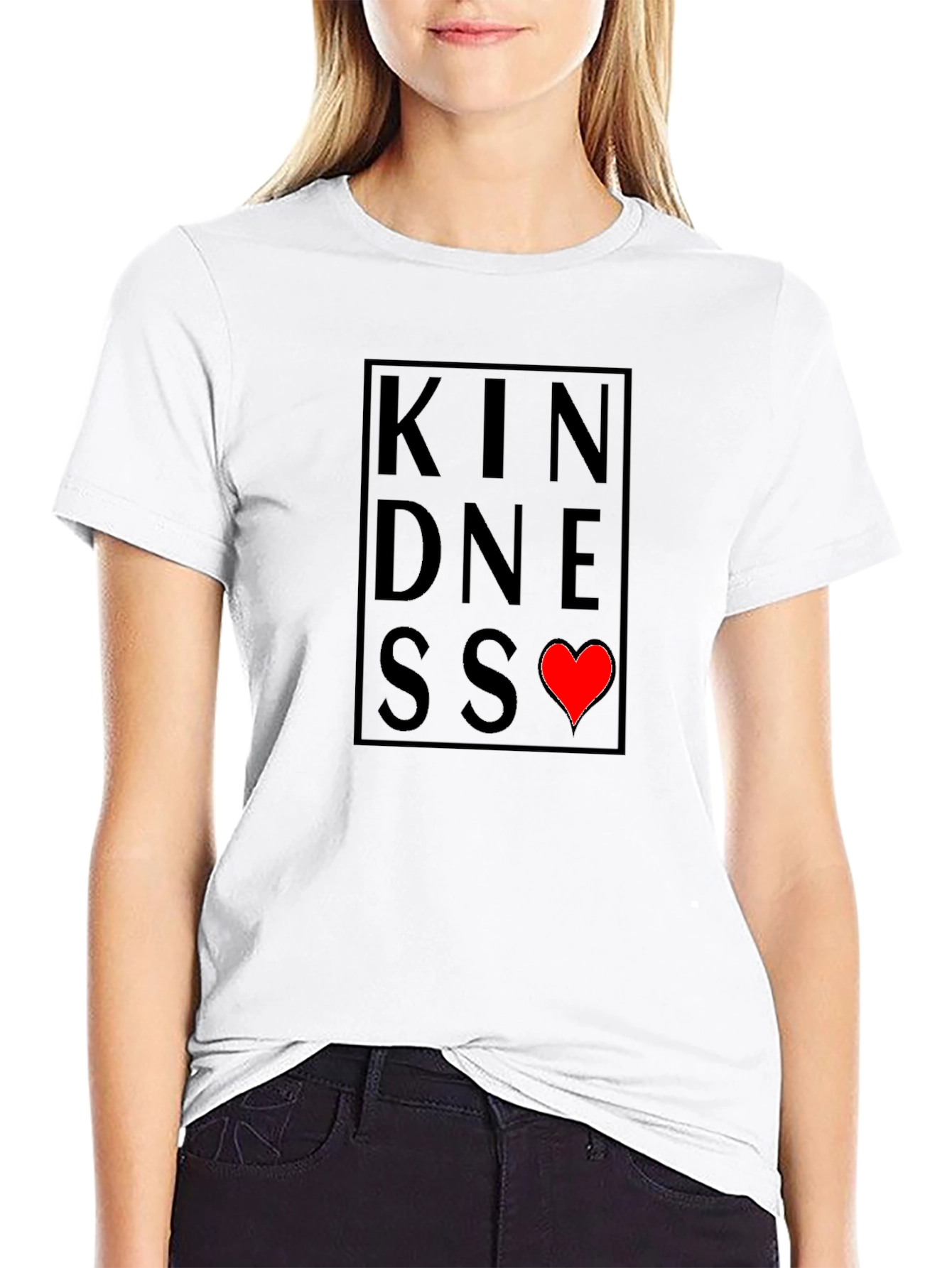 Kindness Heart Graphic Tee - Soft Cotton Blend Shirt