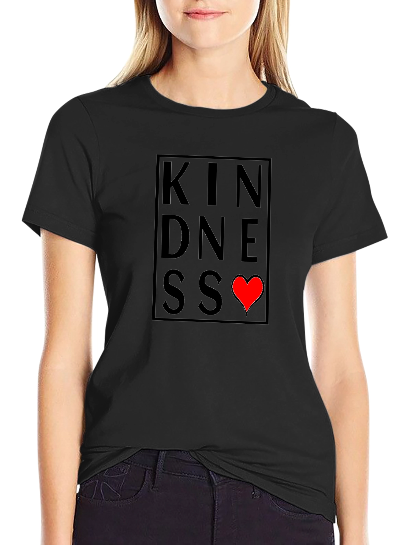 Kindness Heart Graphic Tee - Soft Cotton Blend Shirt