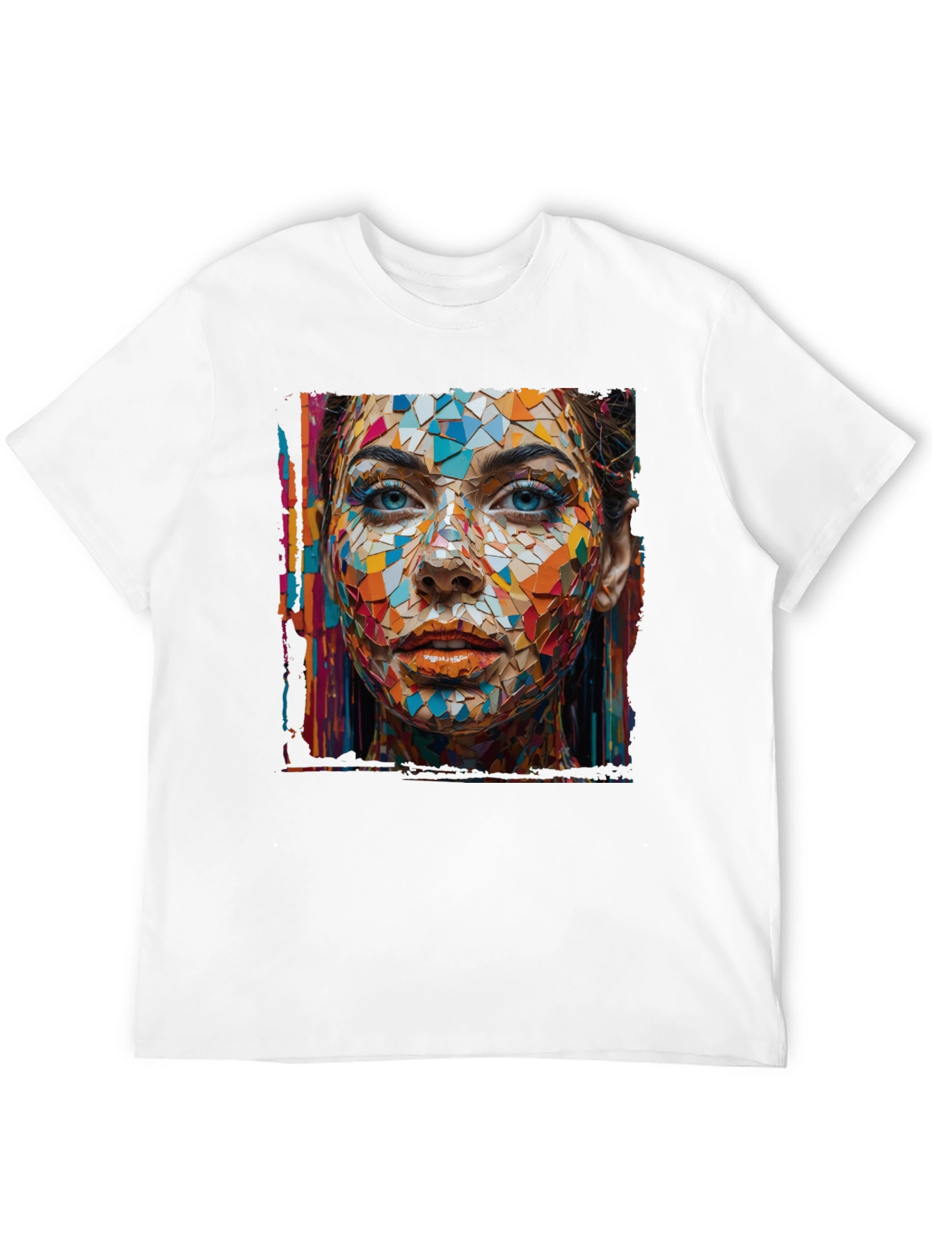 Abstract Mosaic Woman Graphic Tee