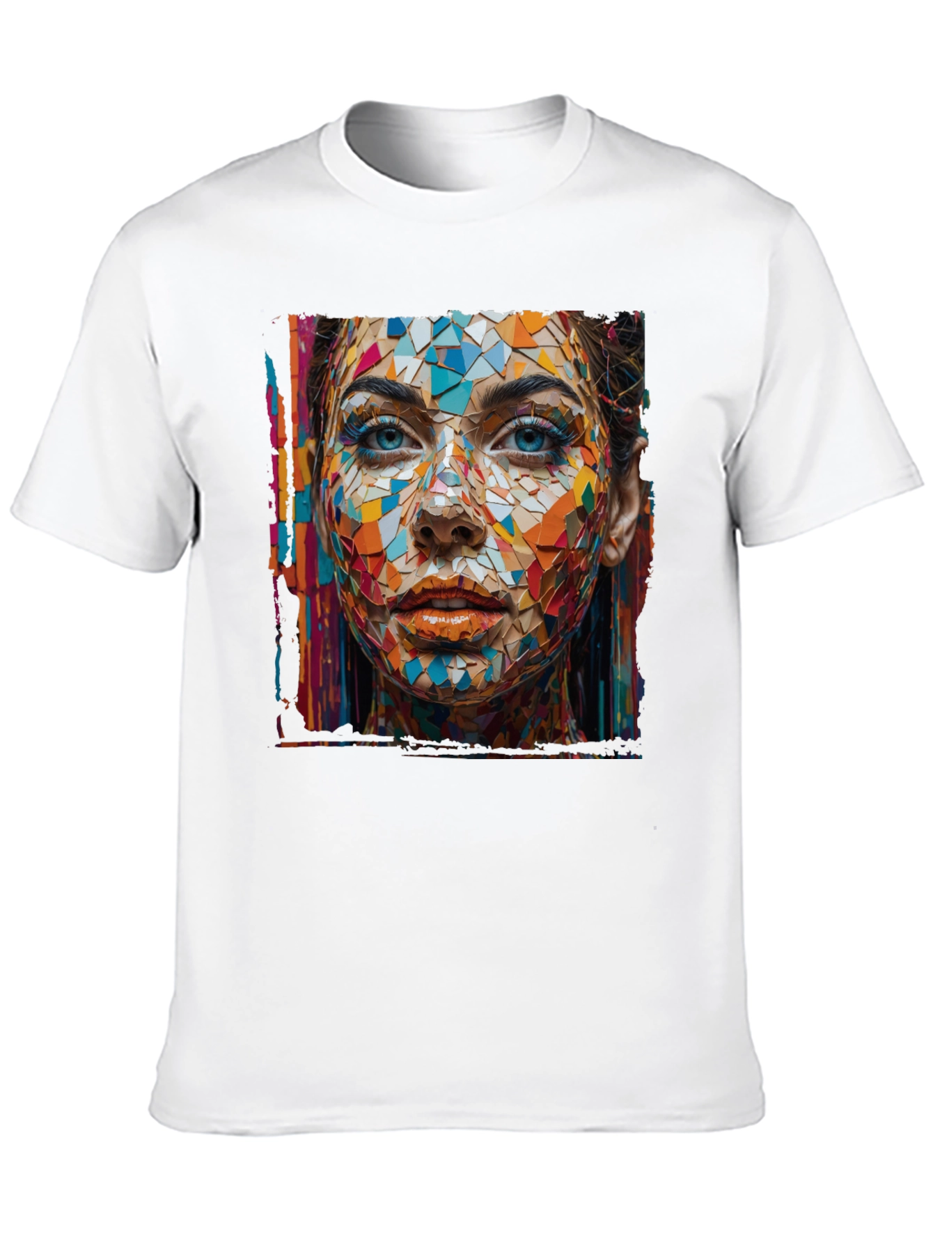 Abstract Mosaic Woman Graphic Tee