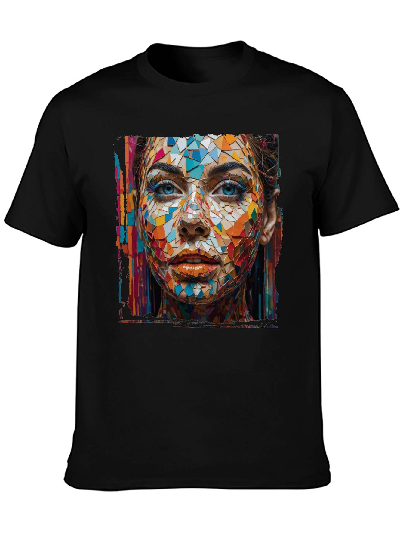Abstract Mosaic Woman Graphic Tee