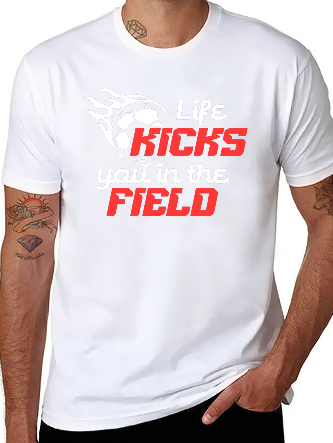 Life Kicks You in the Field T-Shirt