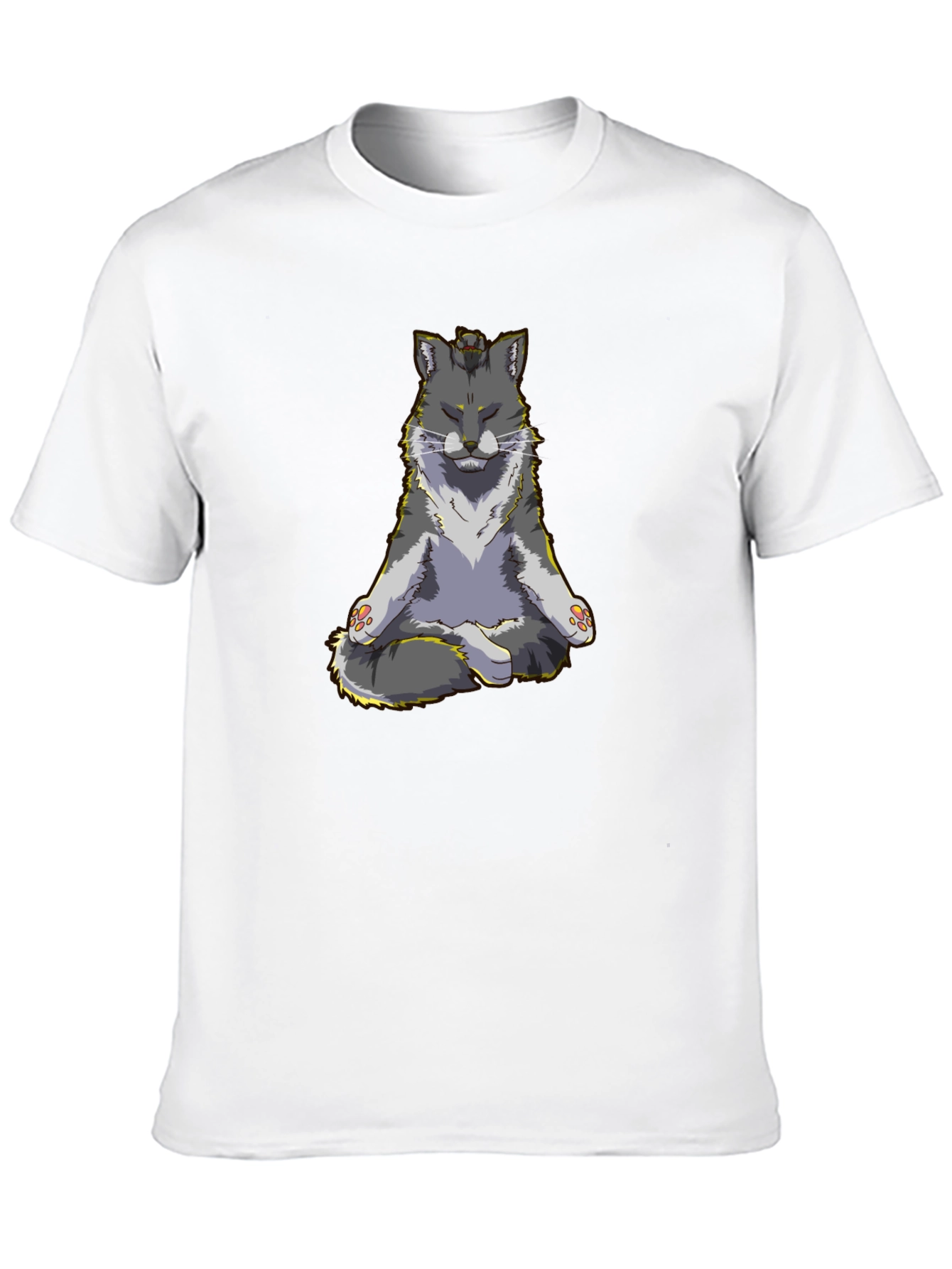 Meditating Cat Graphic T-Shirt