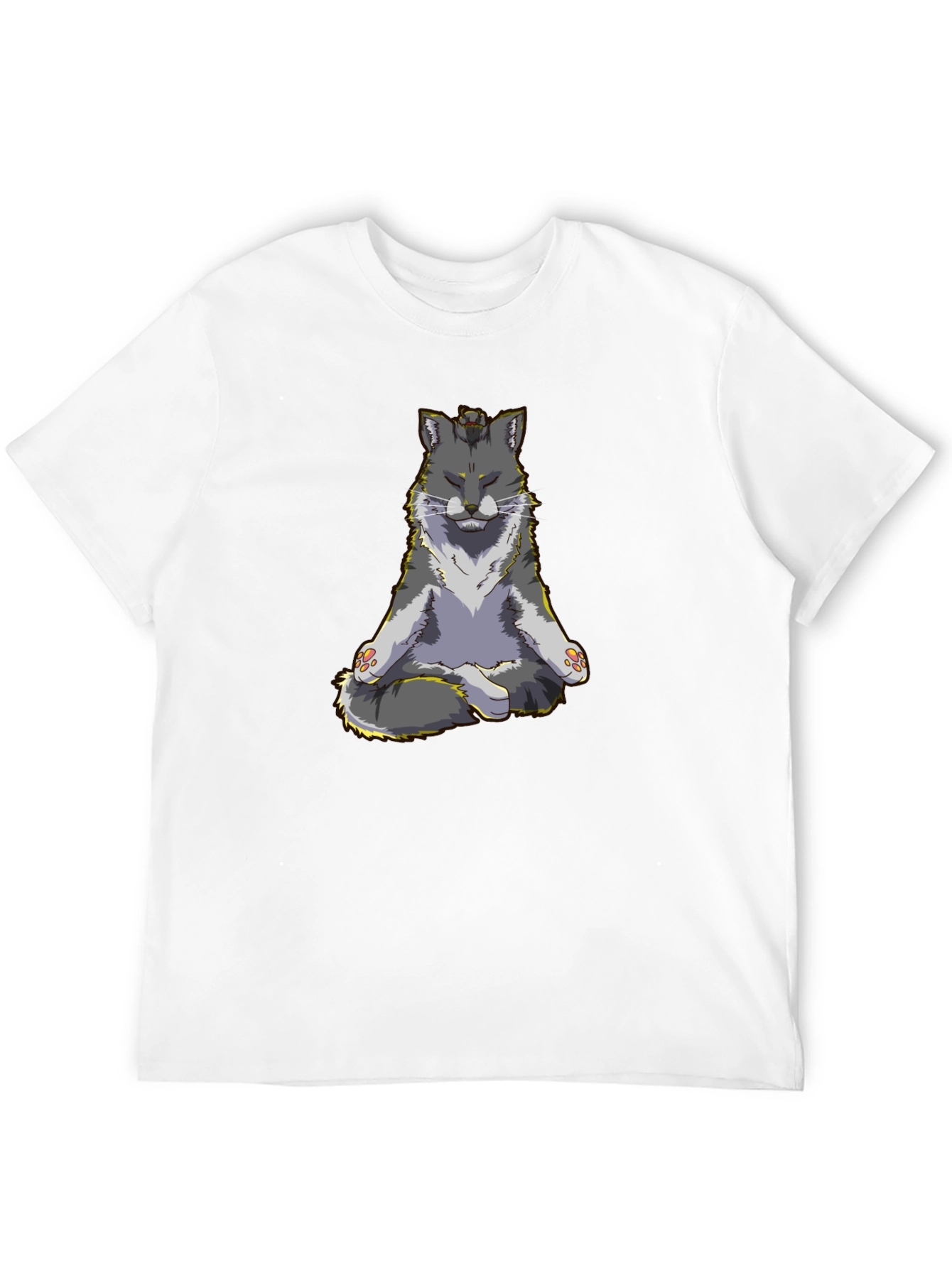 Meditating Cat Graphic T-Shirt