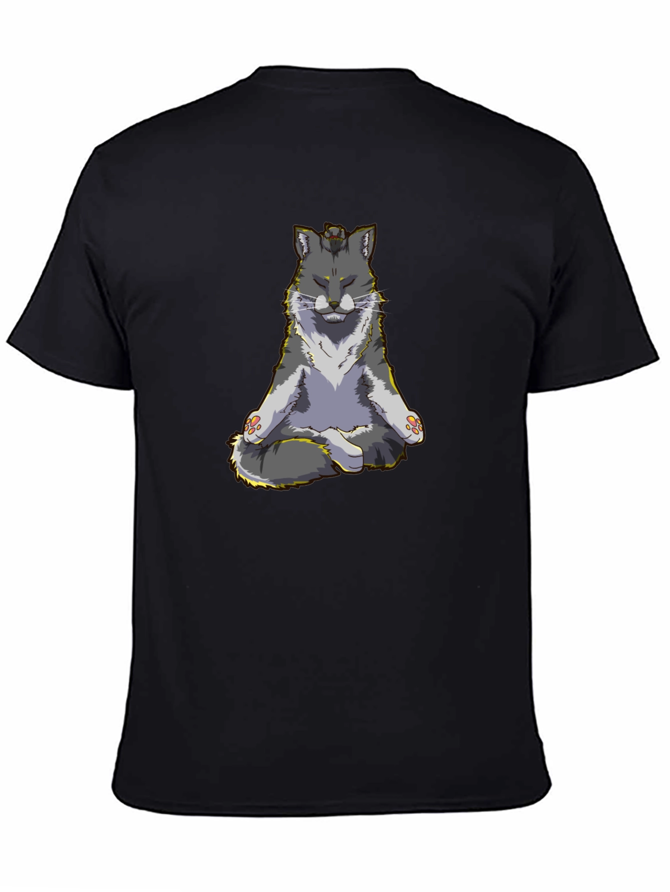 Meditating Cat Graphic T-Shirt