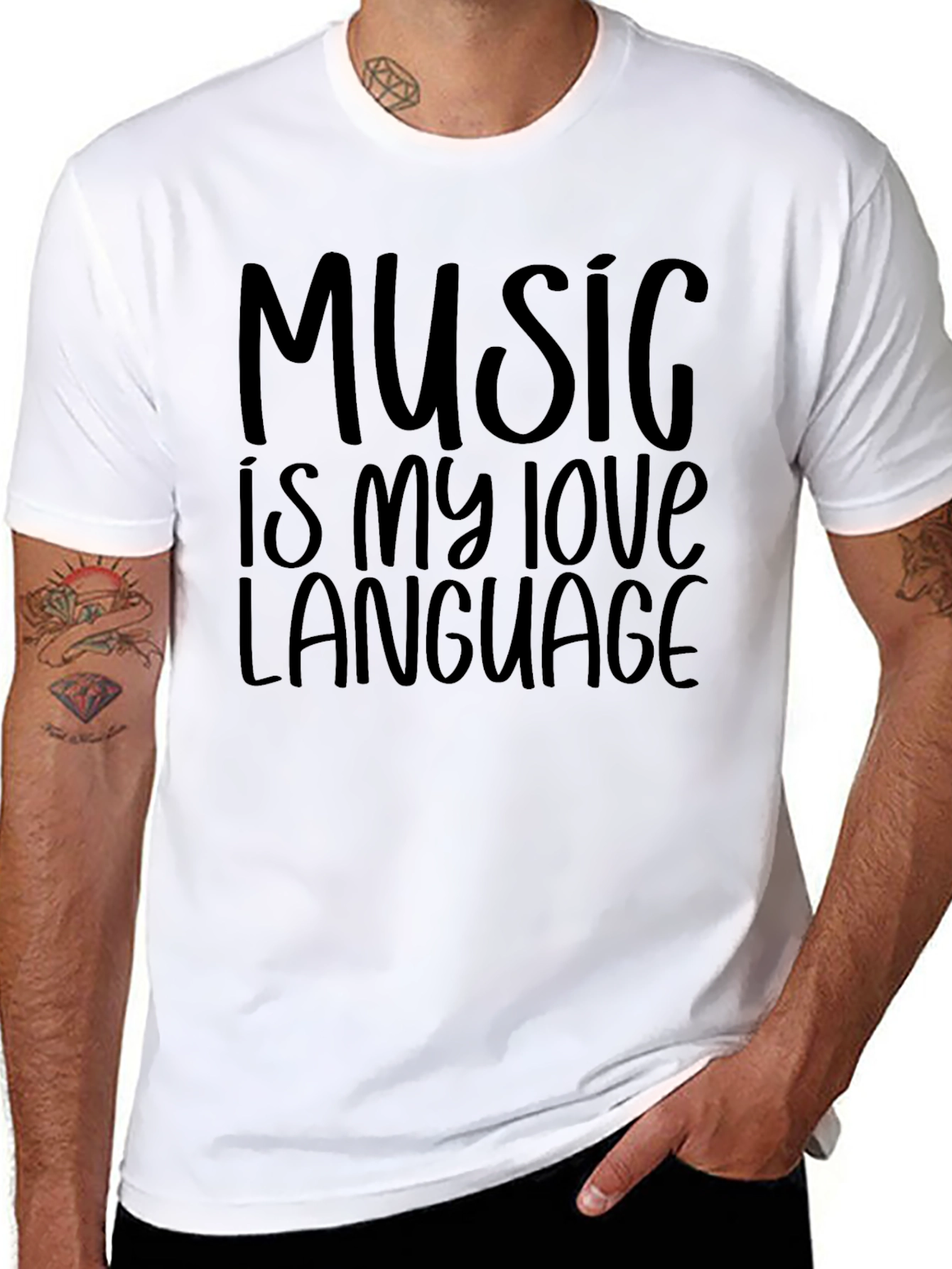 Music is My Love Language Black Tee