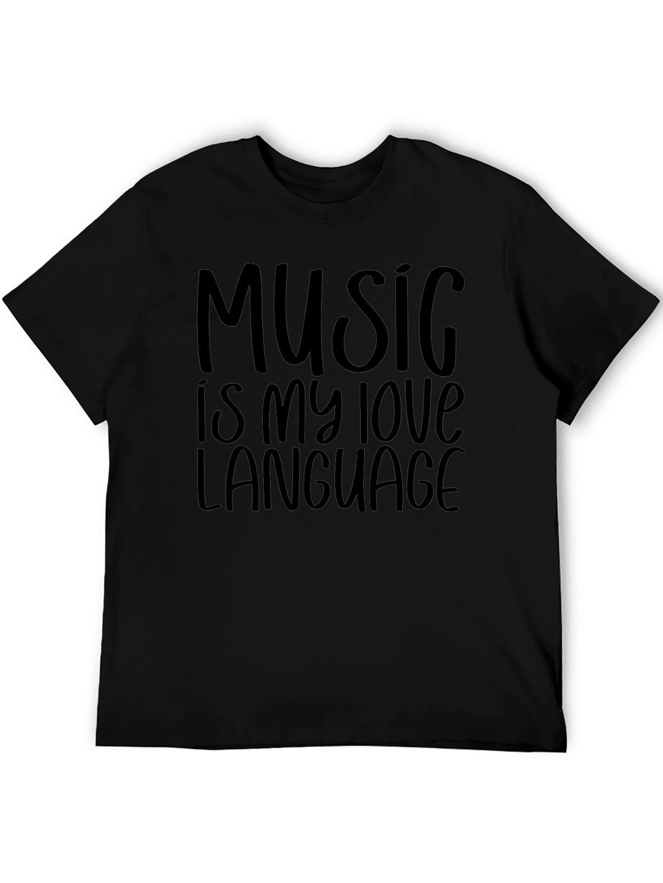 Music is My Love Language Black Tee