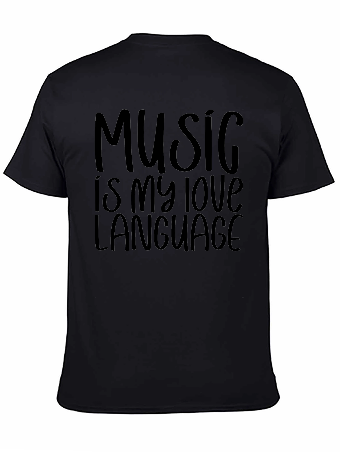 Music is My Love Language Black Tee