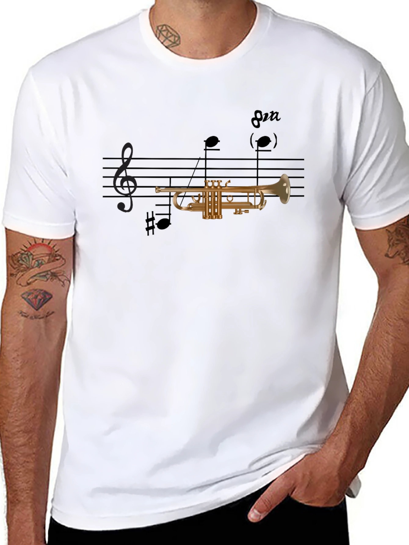 Musical Trumpet Graphic T-Shirt