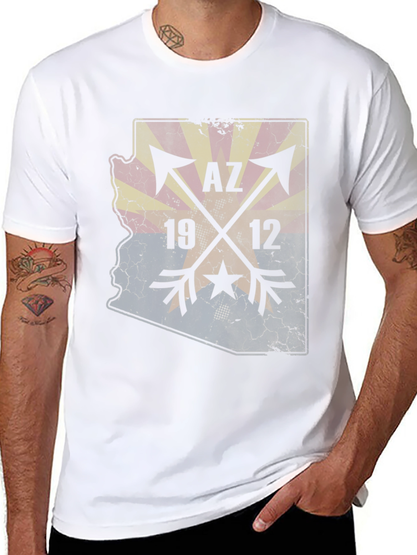 Arizona State Map T-Shirt - AZ 1912