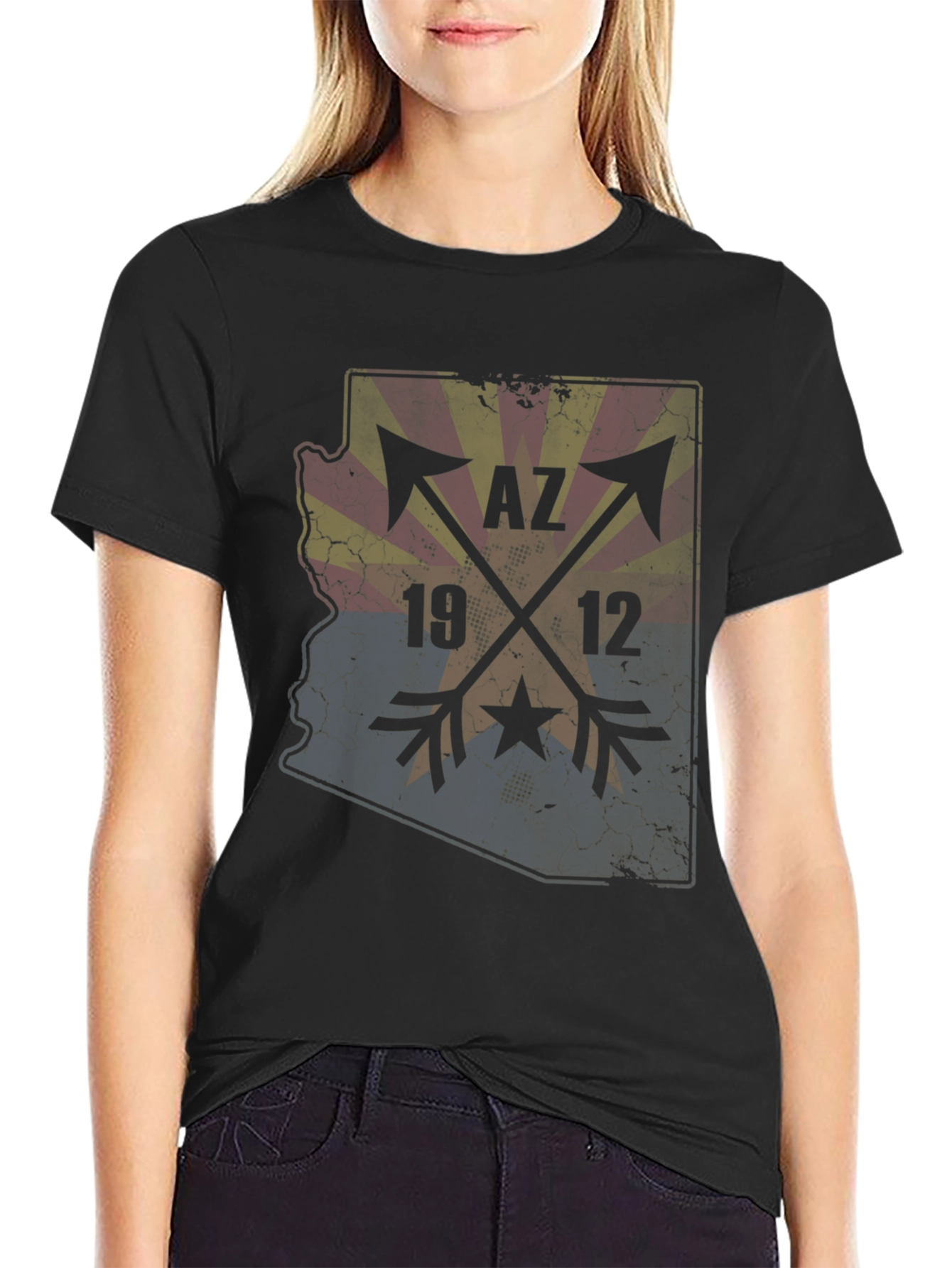Arizona State Map T-Shirt - AZ 1912