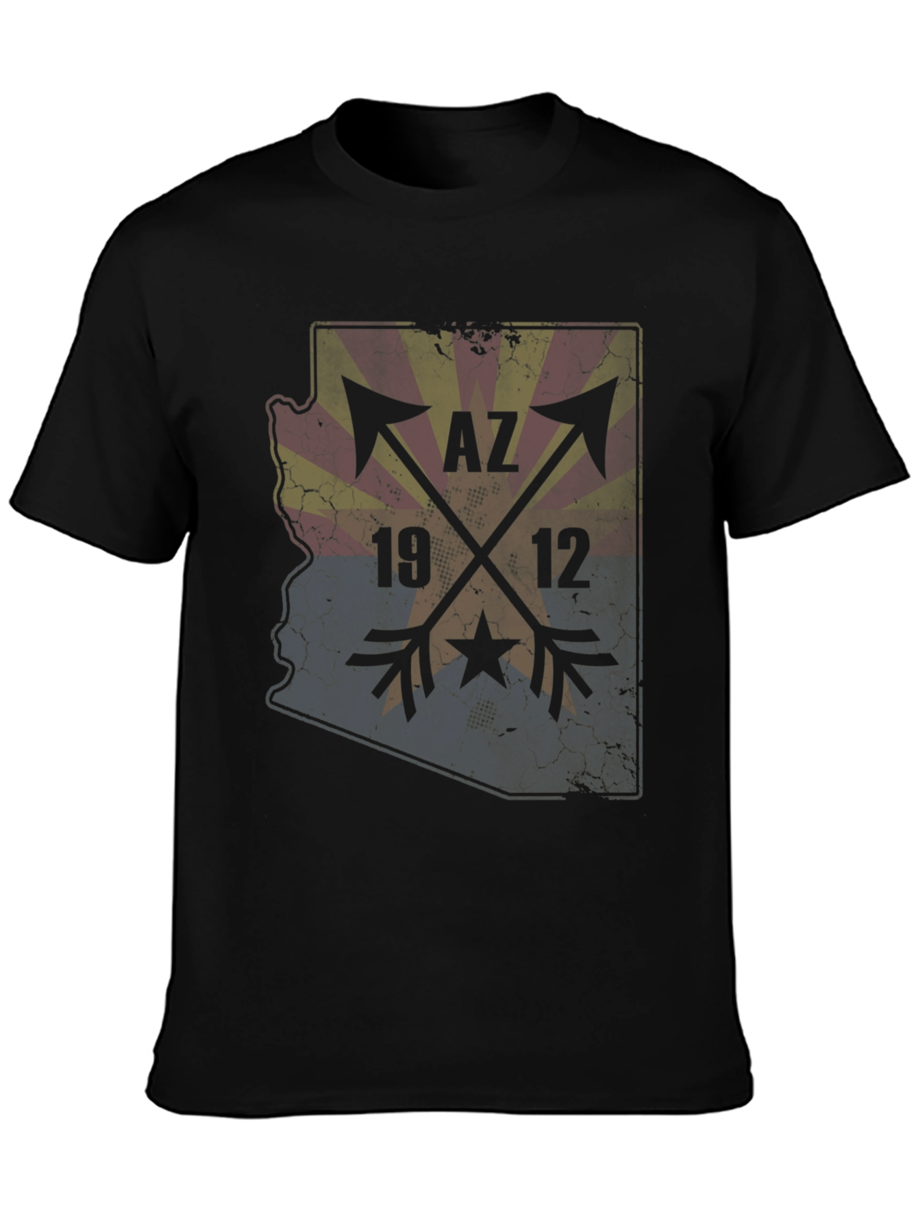 Arizona State Map T-Shirt - AZ 1912