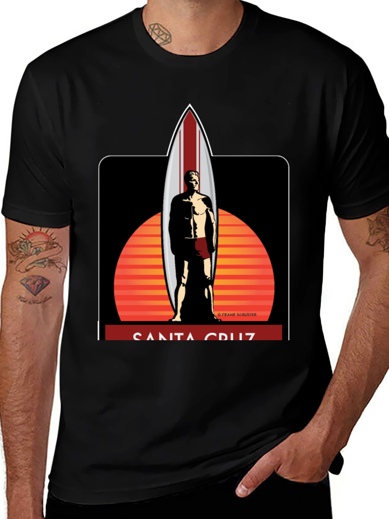Santa Cruz Surfboard Graphic T-Shirt