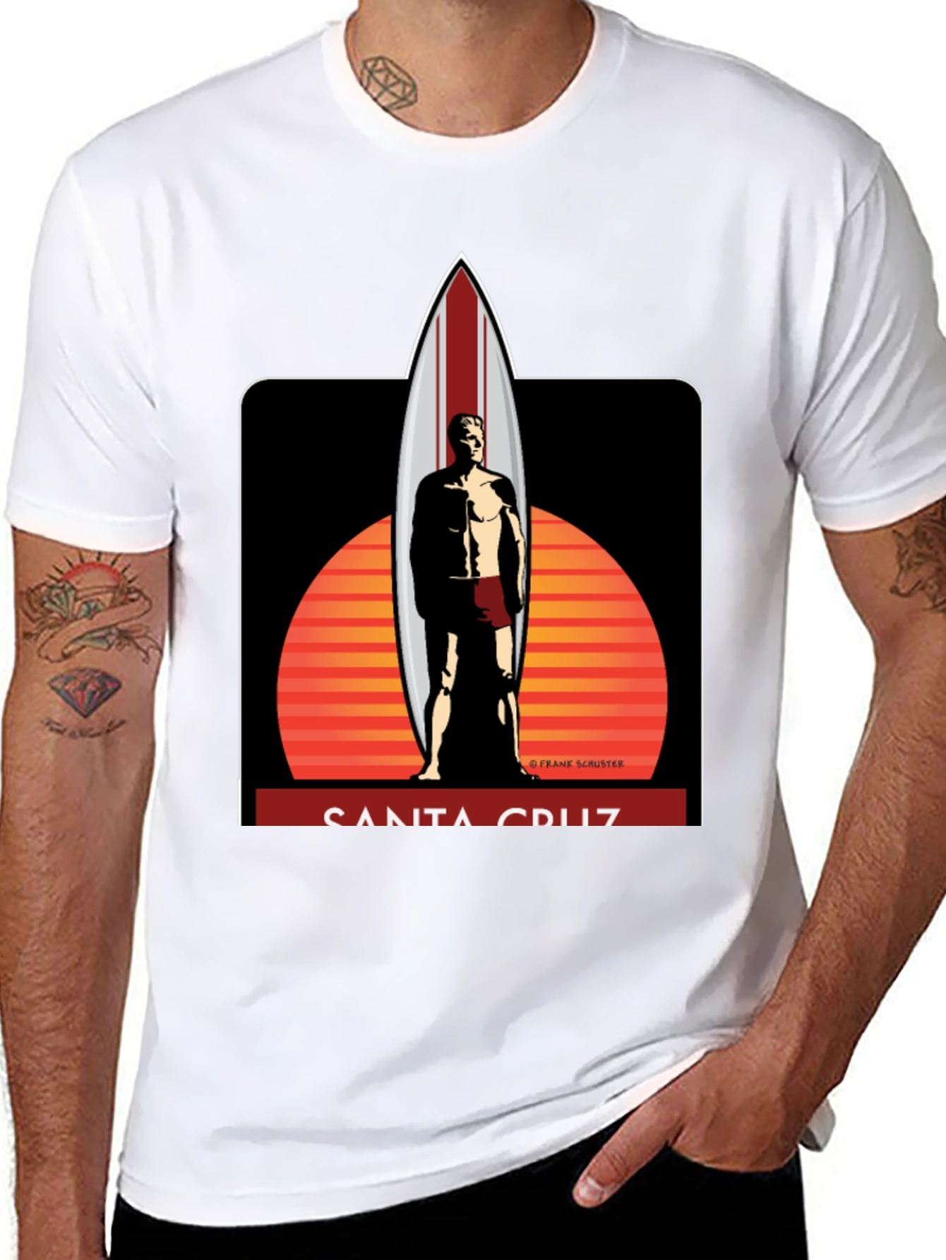 Santa Cruz Surfboard Graphic T-Shirt
