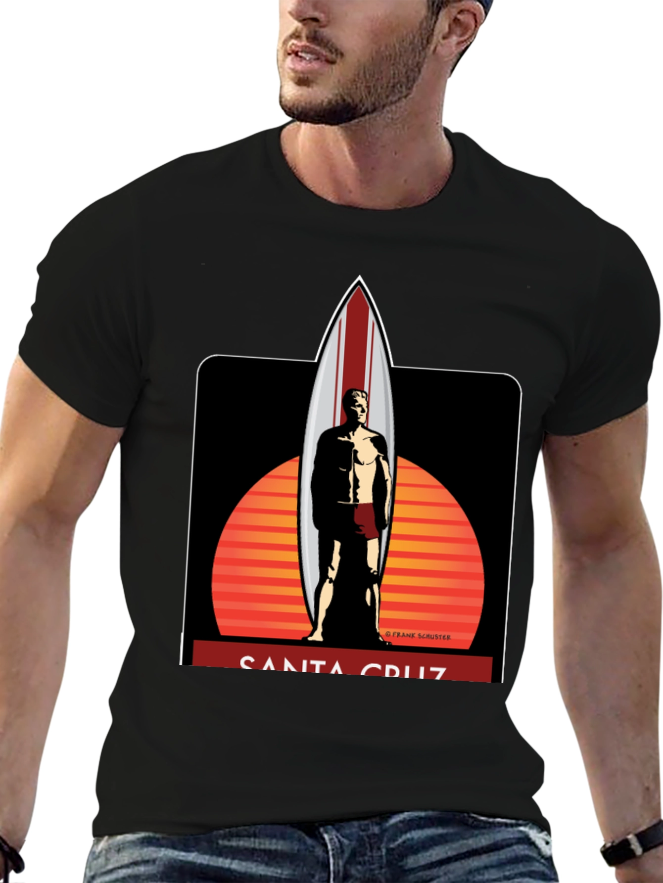 Santa Cruz Surfboard Graphic T-Shirt