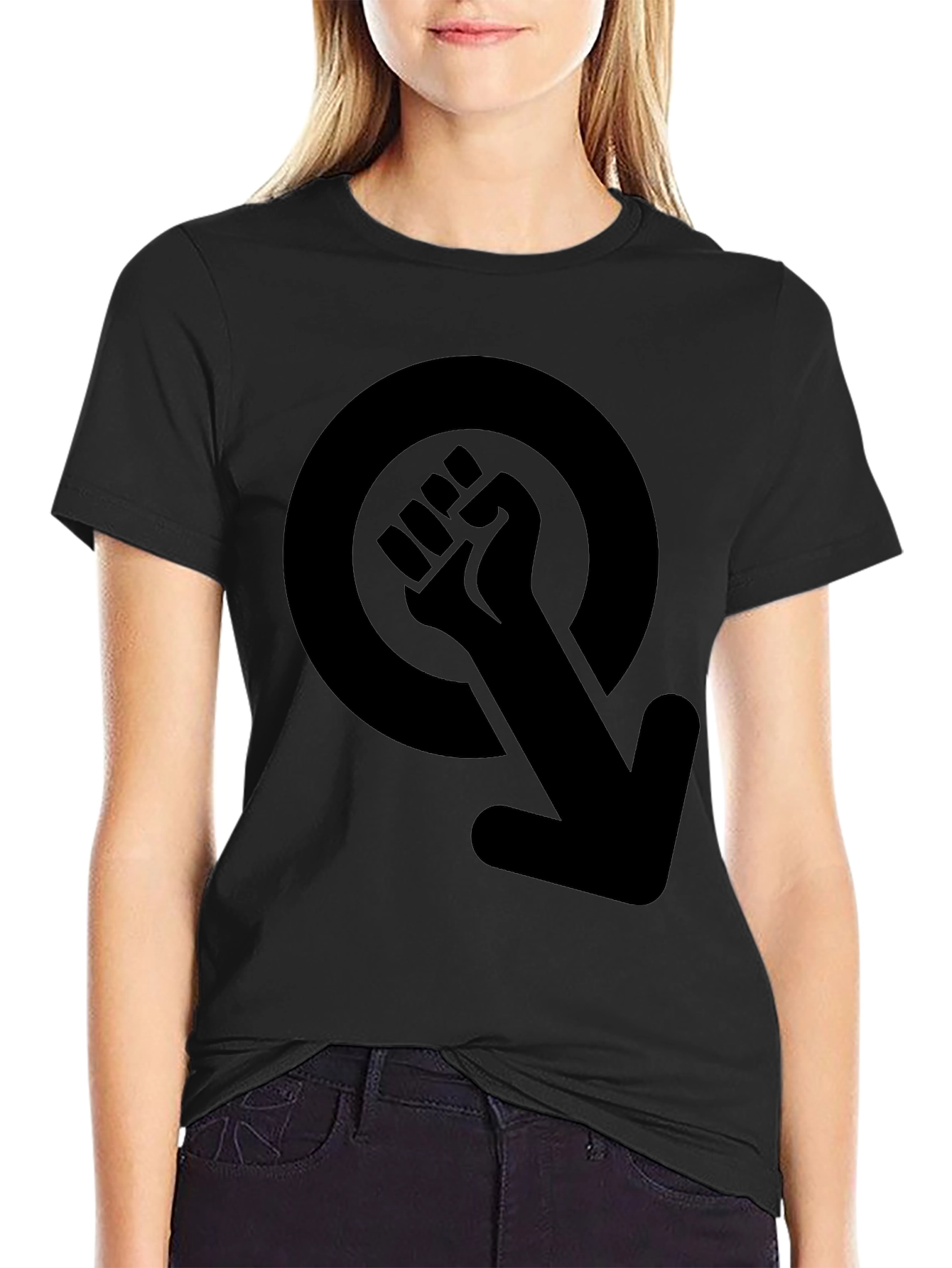 Empowered Fist Symbol Black T-Shirt