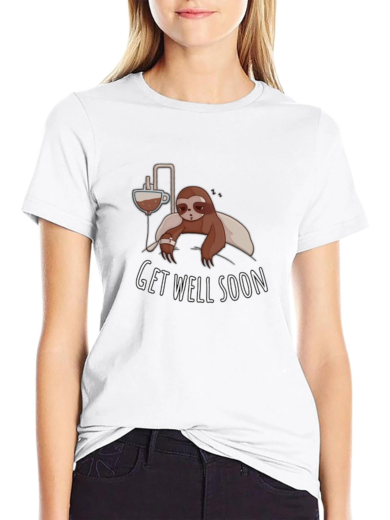 Get Well Soon Sloth Graphic T-Shirt