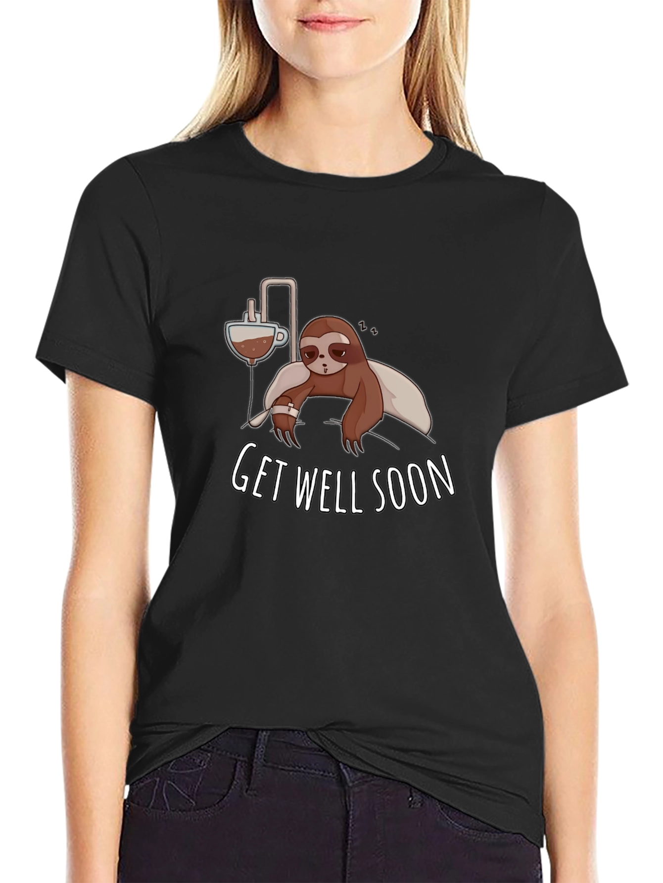 Get Well Soon Sloth Graphic T-Shirt