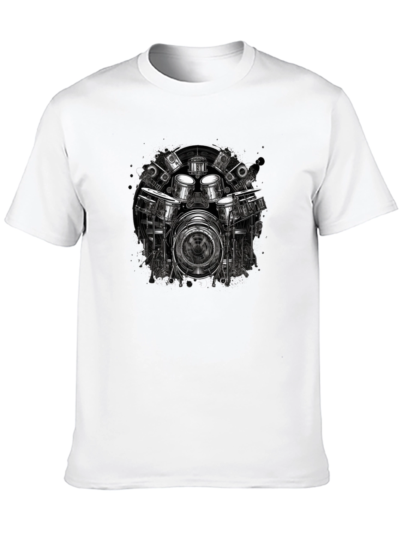 Drum Kit Camera Black T-Shirt
