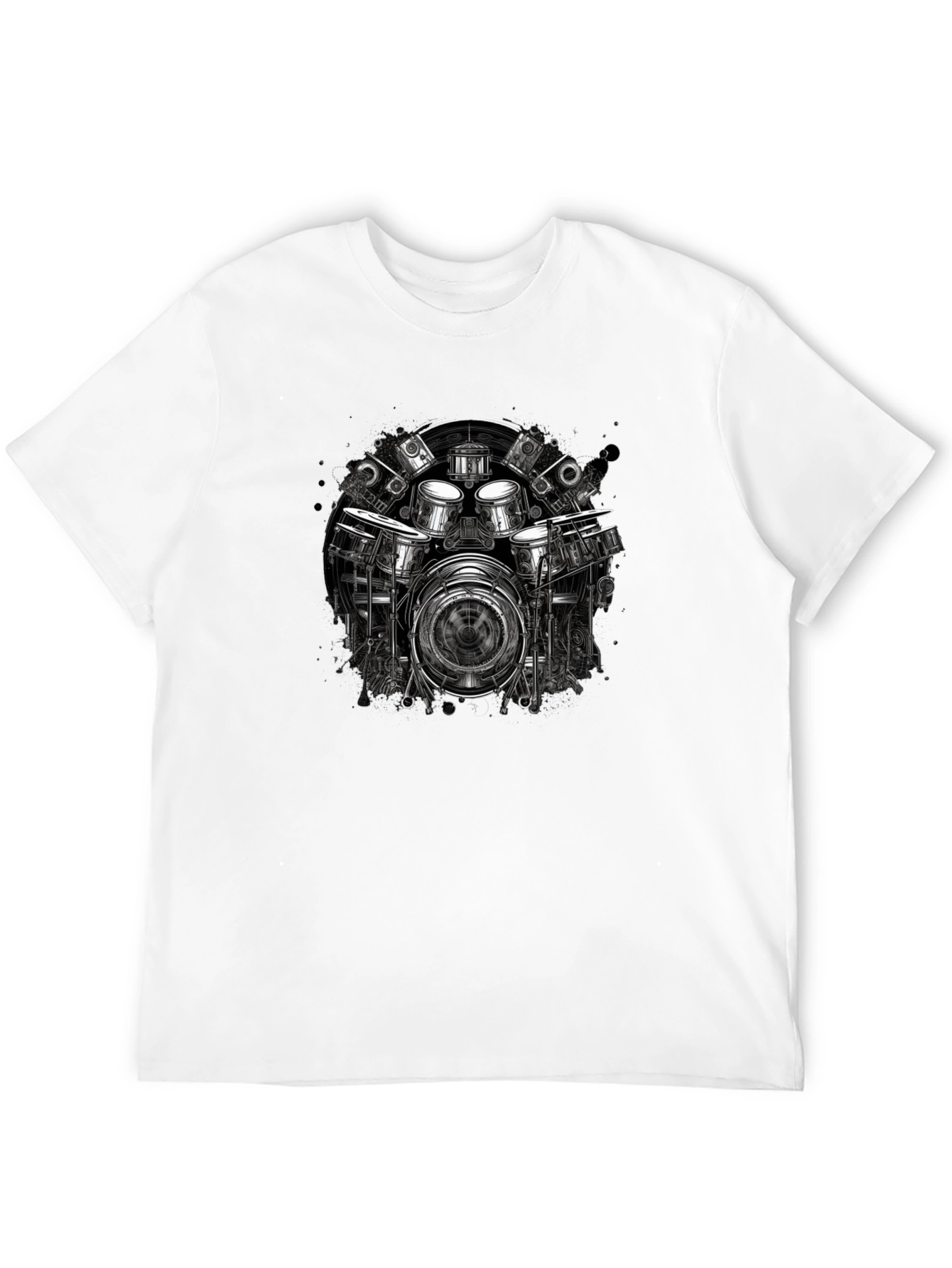 Drum Kit Camera Black T-Shirt