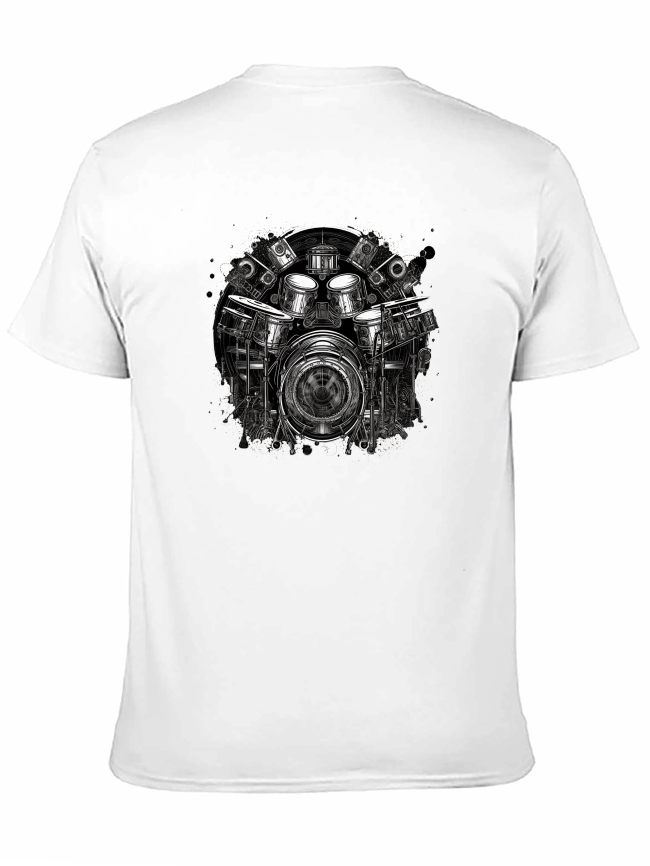 Drum Kit Camera Black T-Shirt
