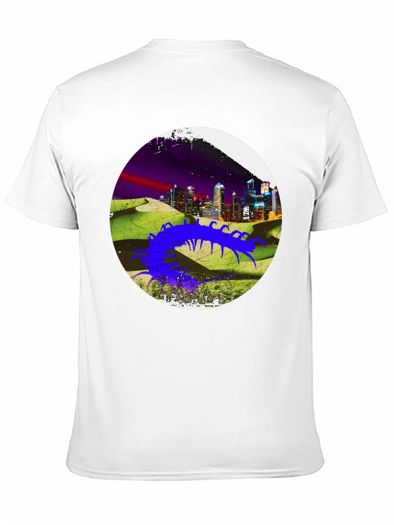 Abstract Cityscape Centipede Graphic Tee