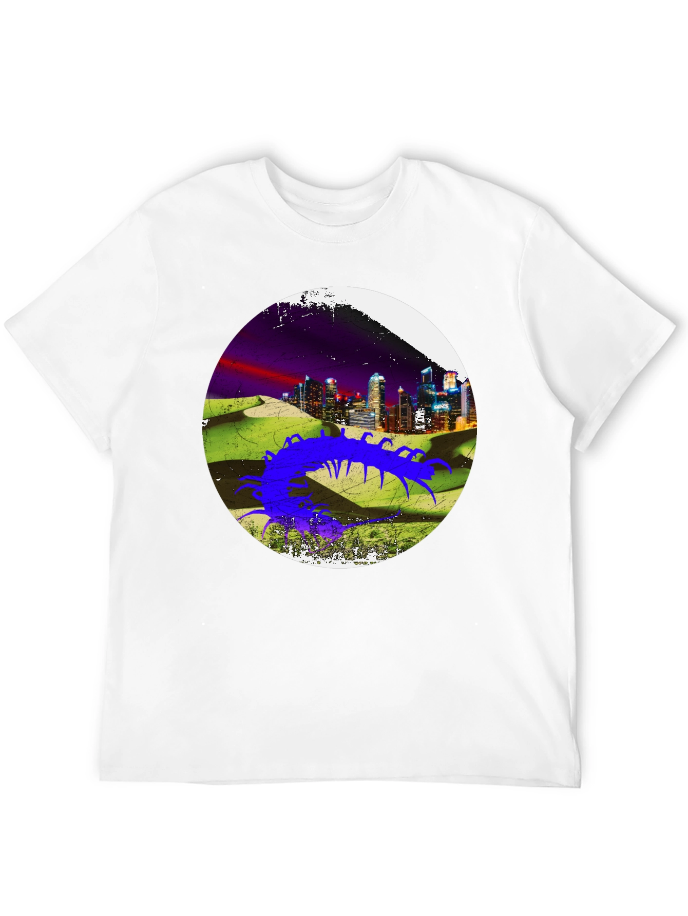 Abstract Cityscape Centipede Graphic Tee