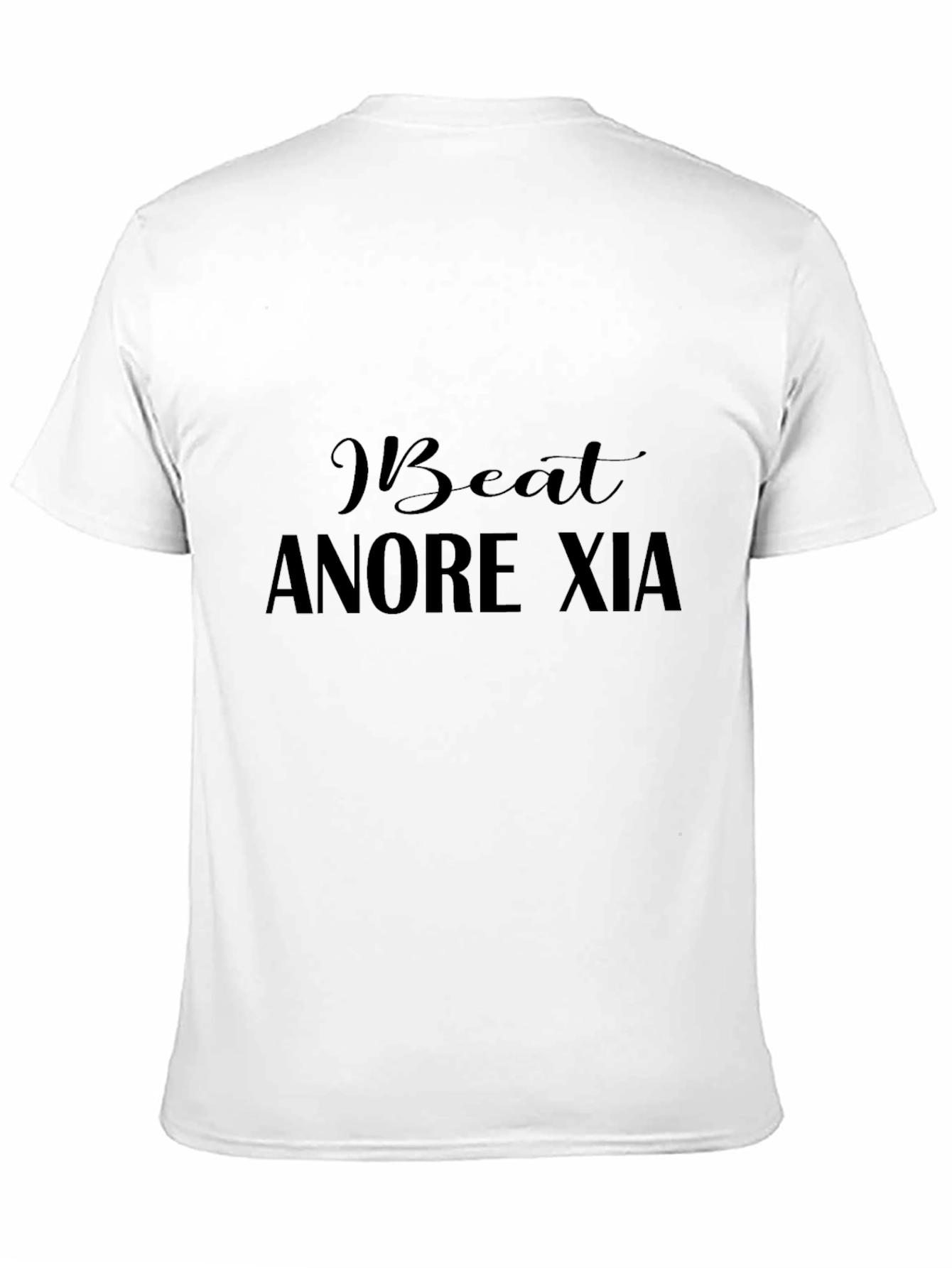 I Beat Anorexia Black Graphic Tee