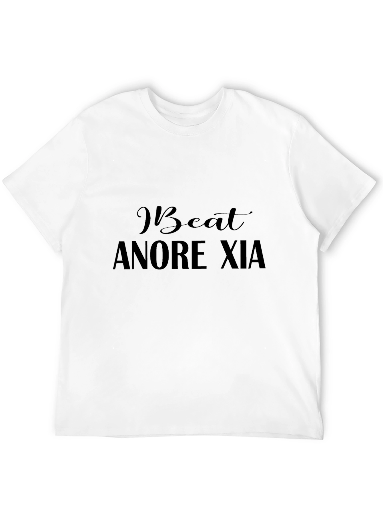 I Beat Anorexia Black Graphic Tee
