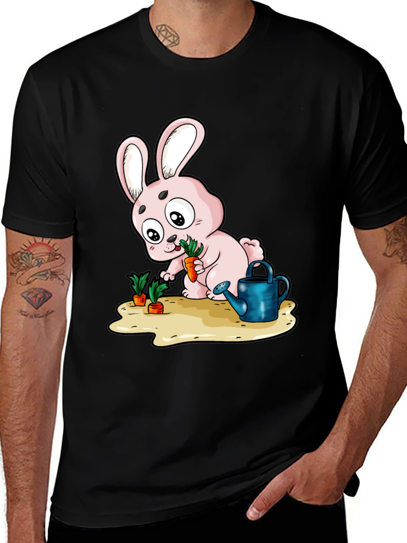 Cute Bunny Carrot Garden T-Shirt