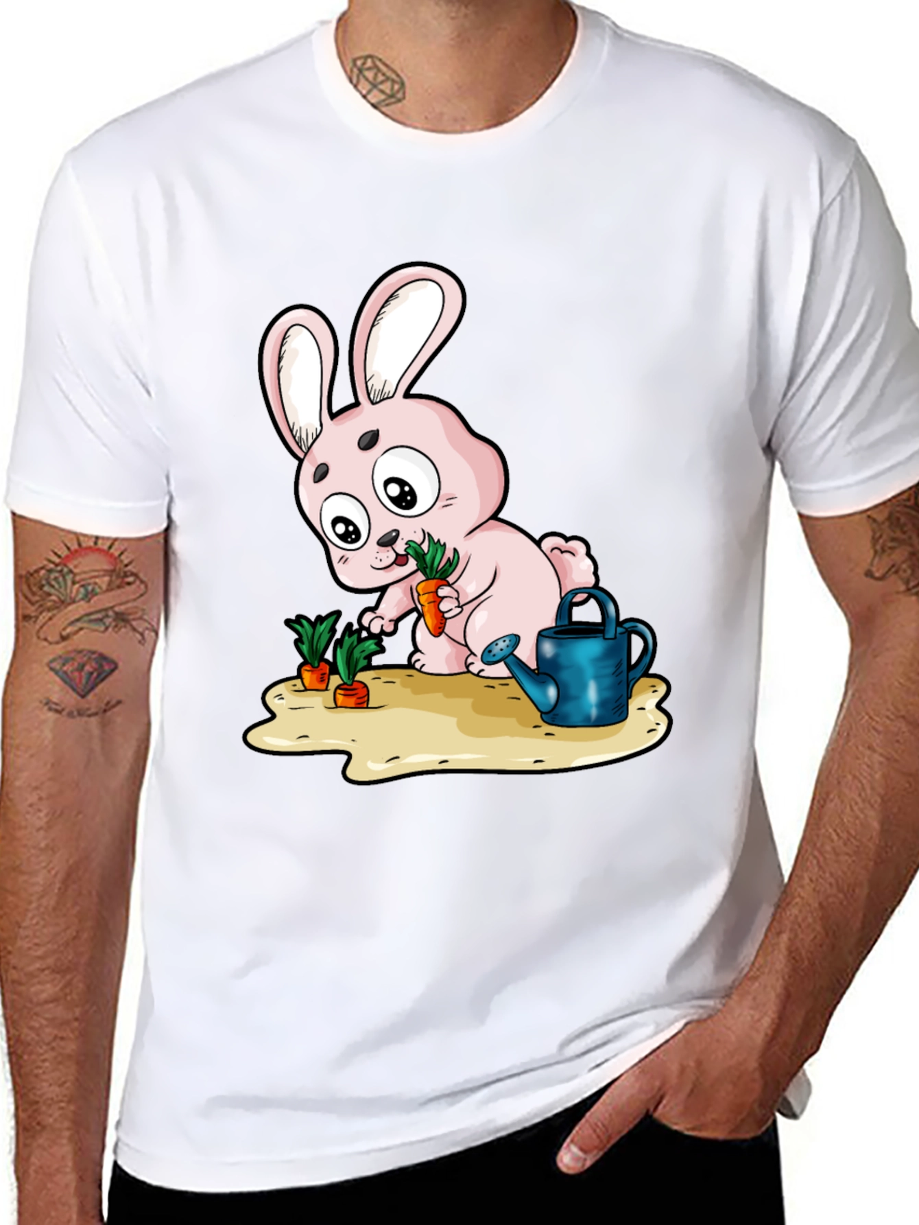 Cute Bunny Carrot Garden T-Shirt