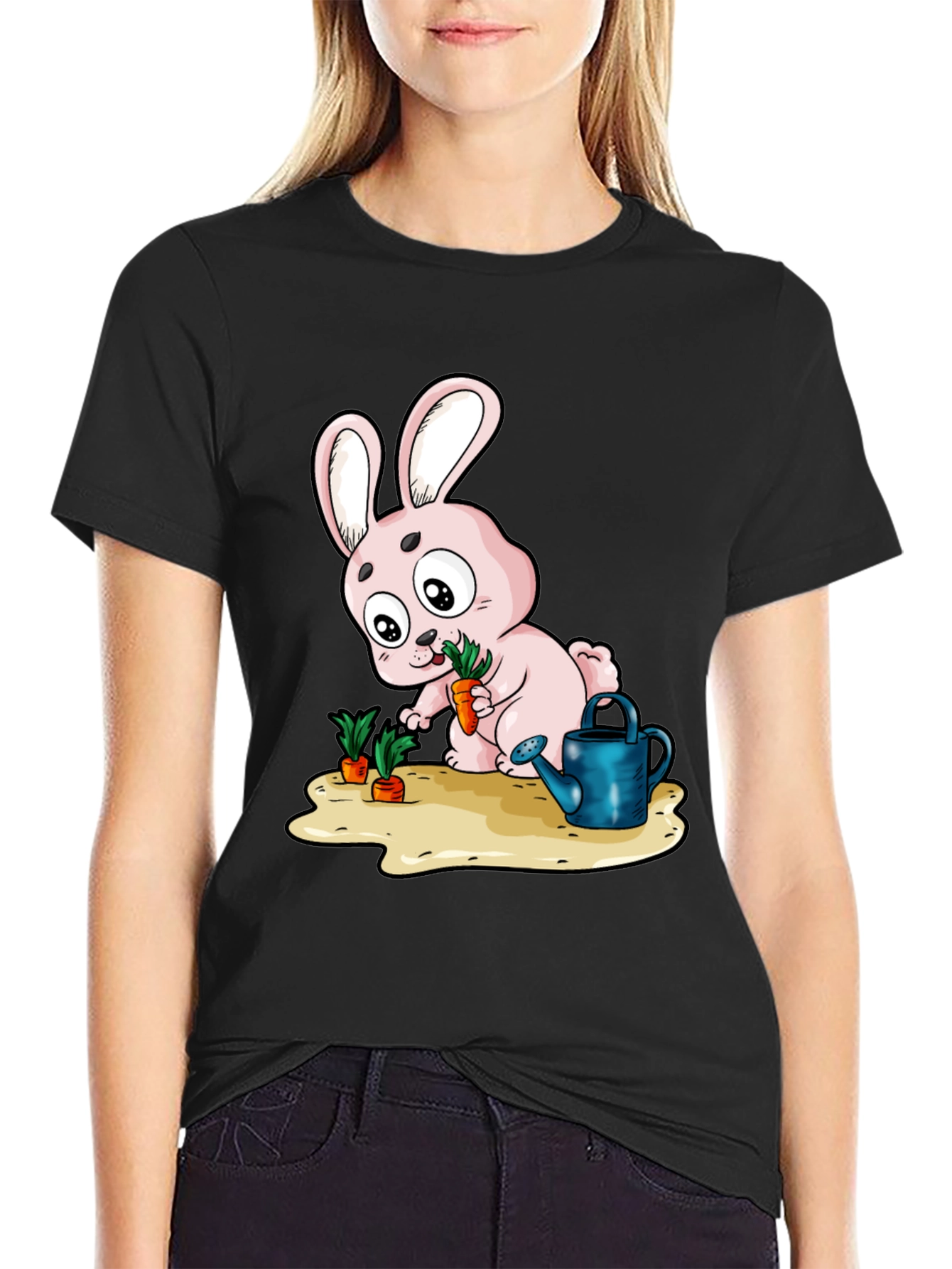 Cute Bunny Carrot Garden T-Shirt