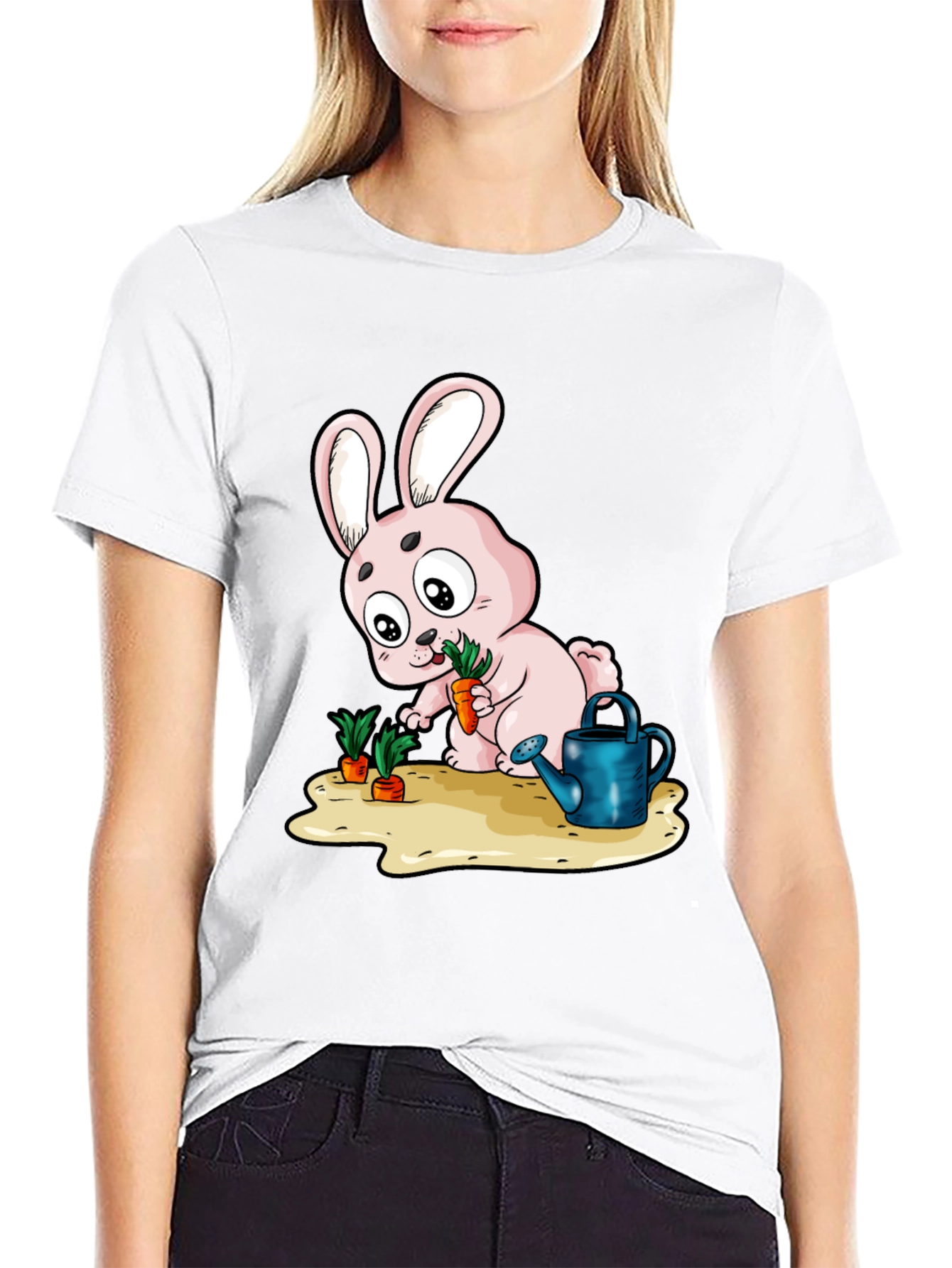 Cute Bunny Carrot Garden T-Shirt