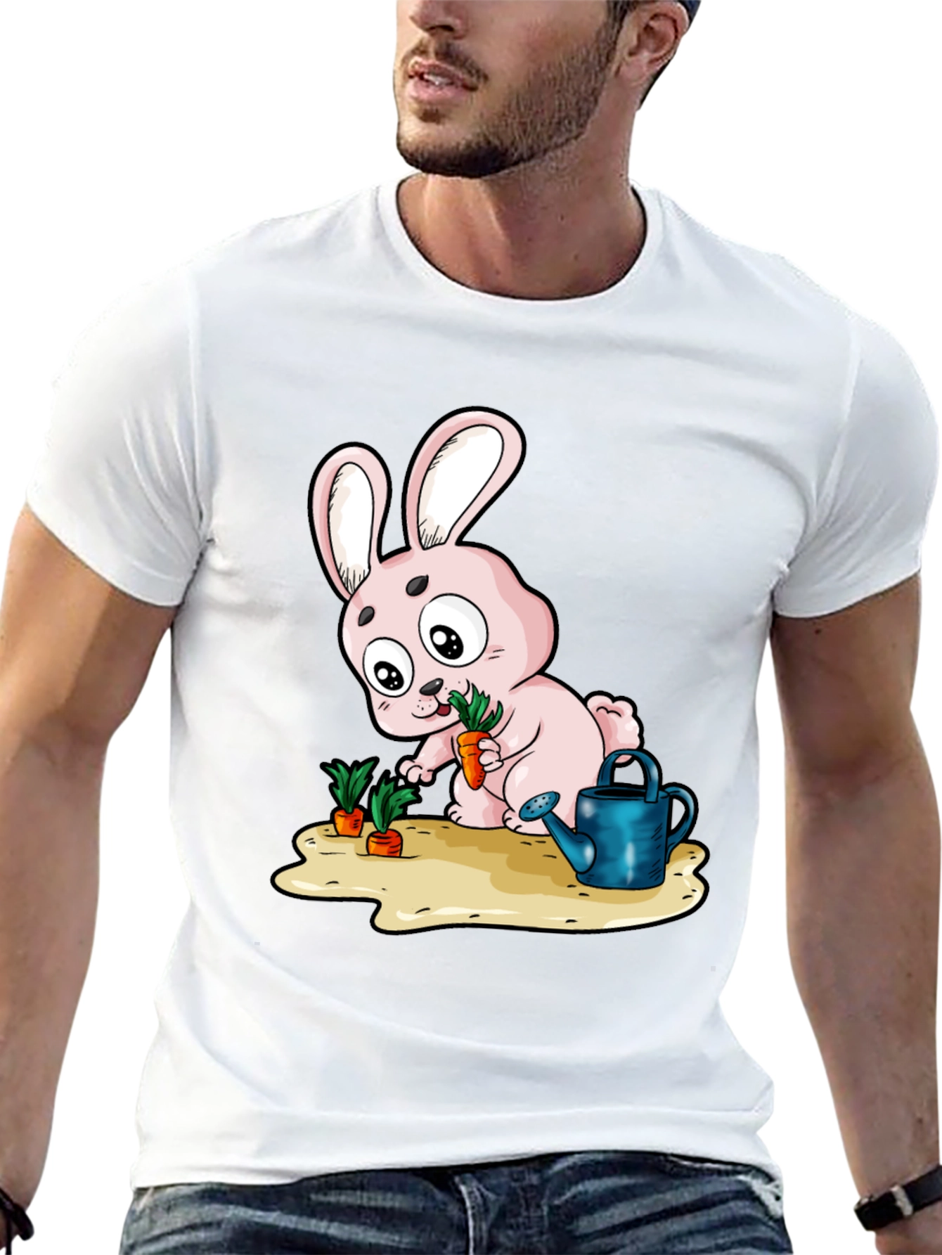 Cute Bunny Carrot Garden T-Shirt