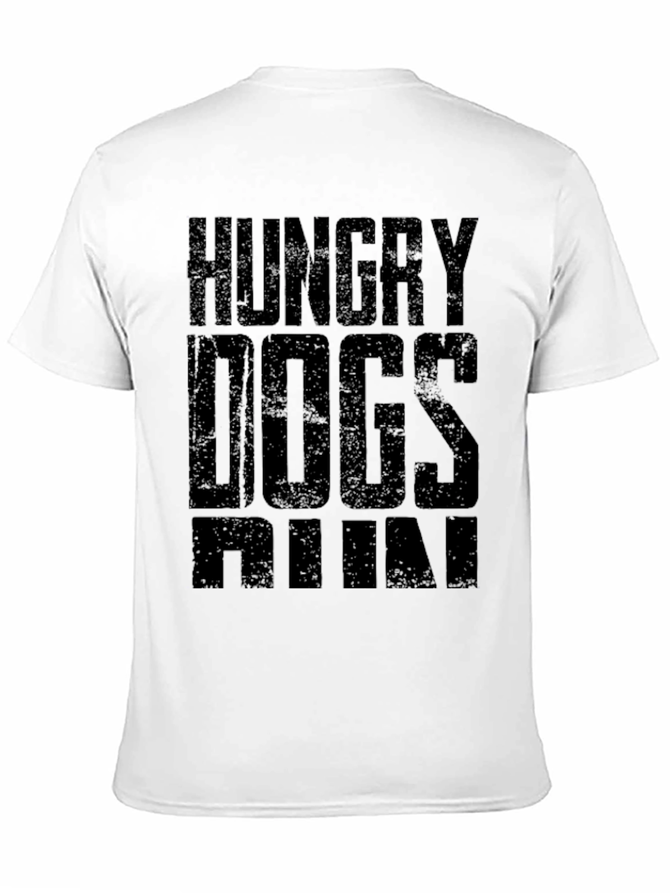 Hungry Dogs Run Black Graphic T-Shirt