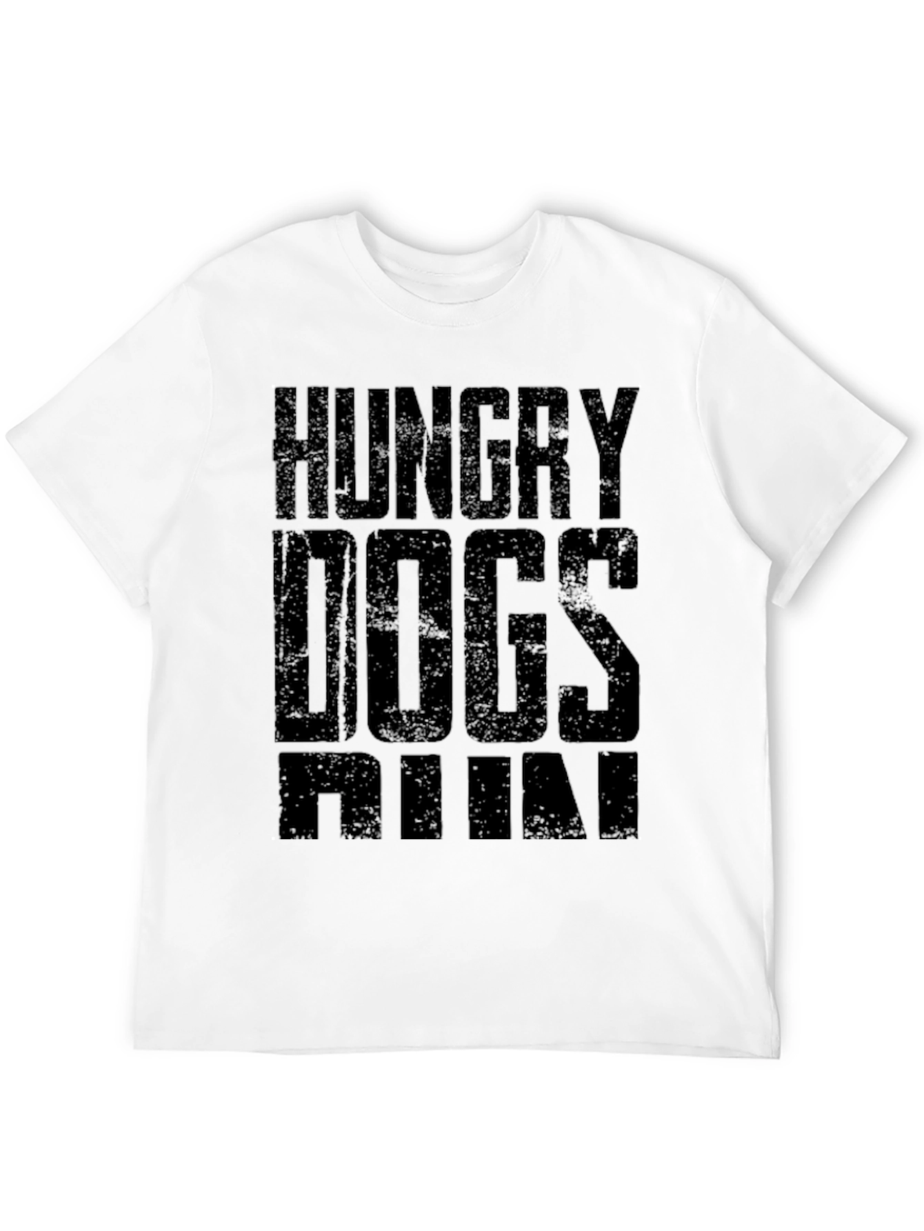 Hungry Dogs Run Black Graphic T-Shirt