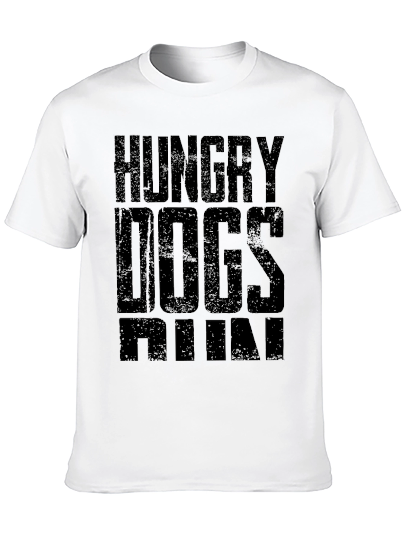Hungry Dogs Run Black Graphic T-Shirt