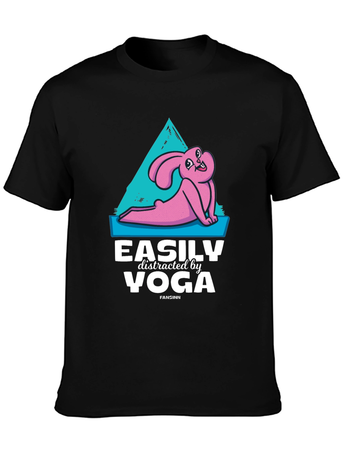 Easily Distracted by Yoga T-Shirt Funny Bunny