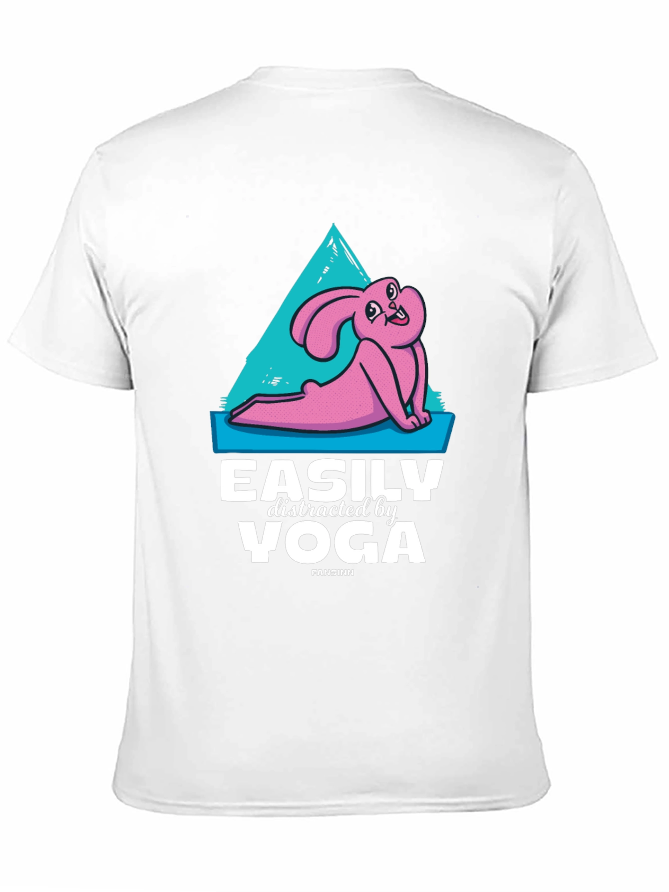 Easily Distracted by Yoga T-Shirt Funny Bunny