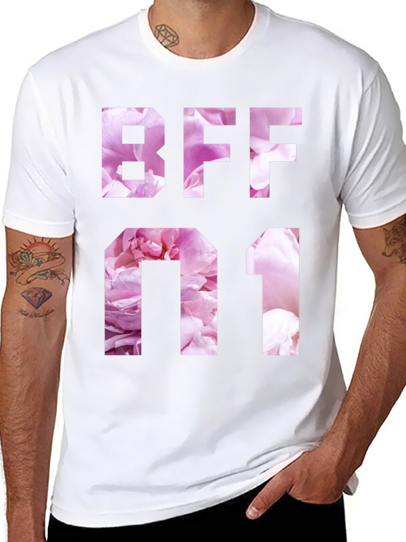 Floral BFF Number One Graphic T-Shirt