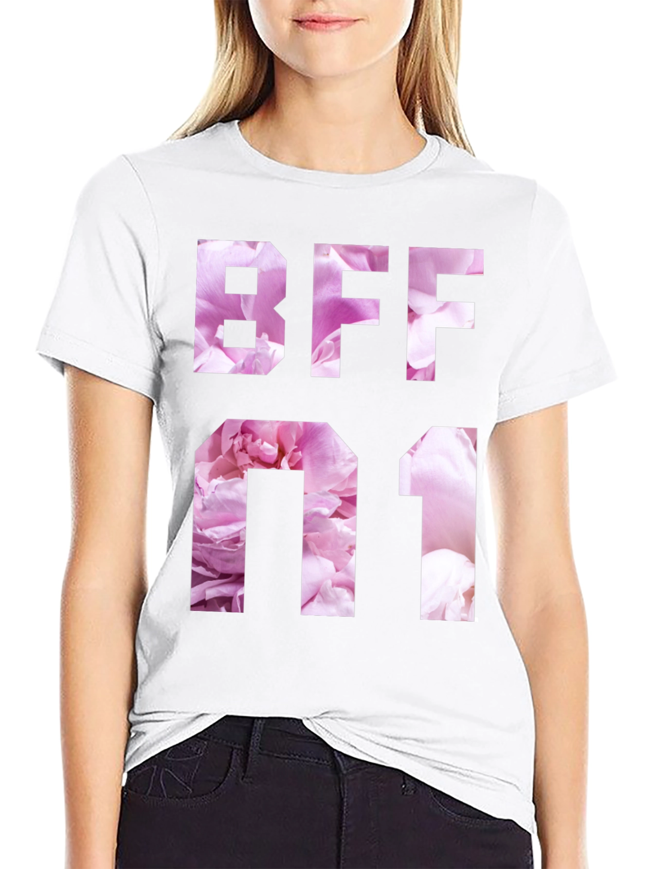 Floral BFF Number One Graphic T-Shirt