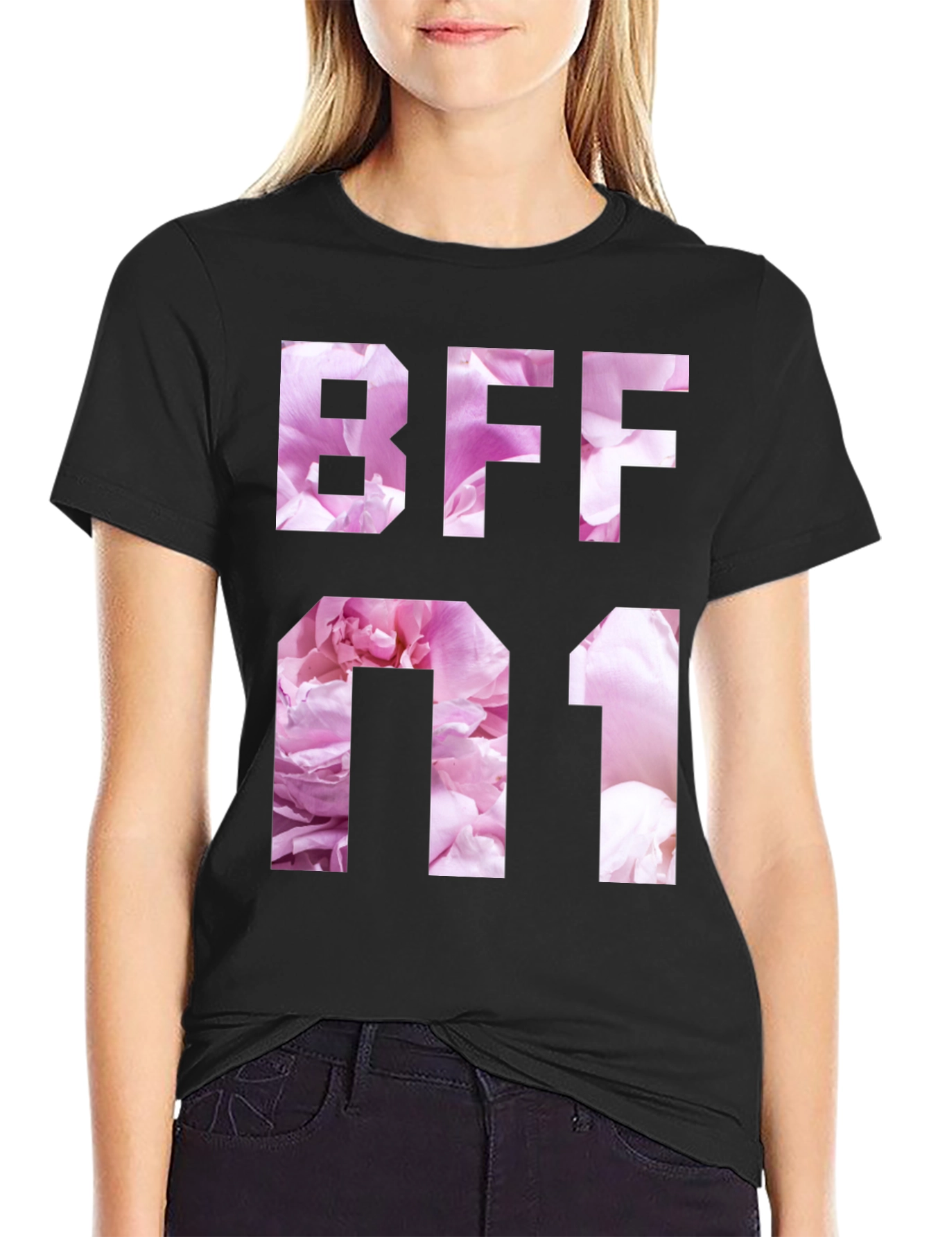 Floral BFF Number One Graphic T-Shirt