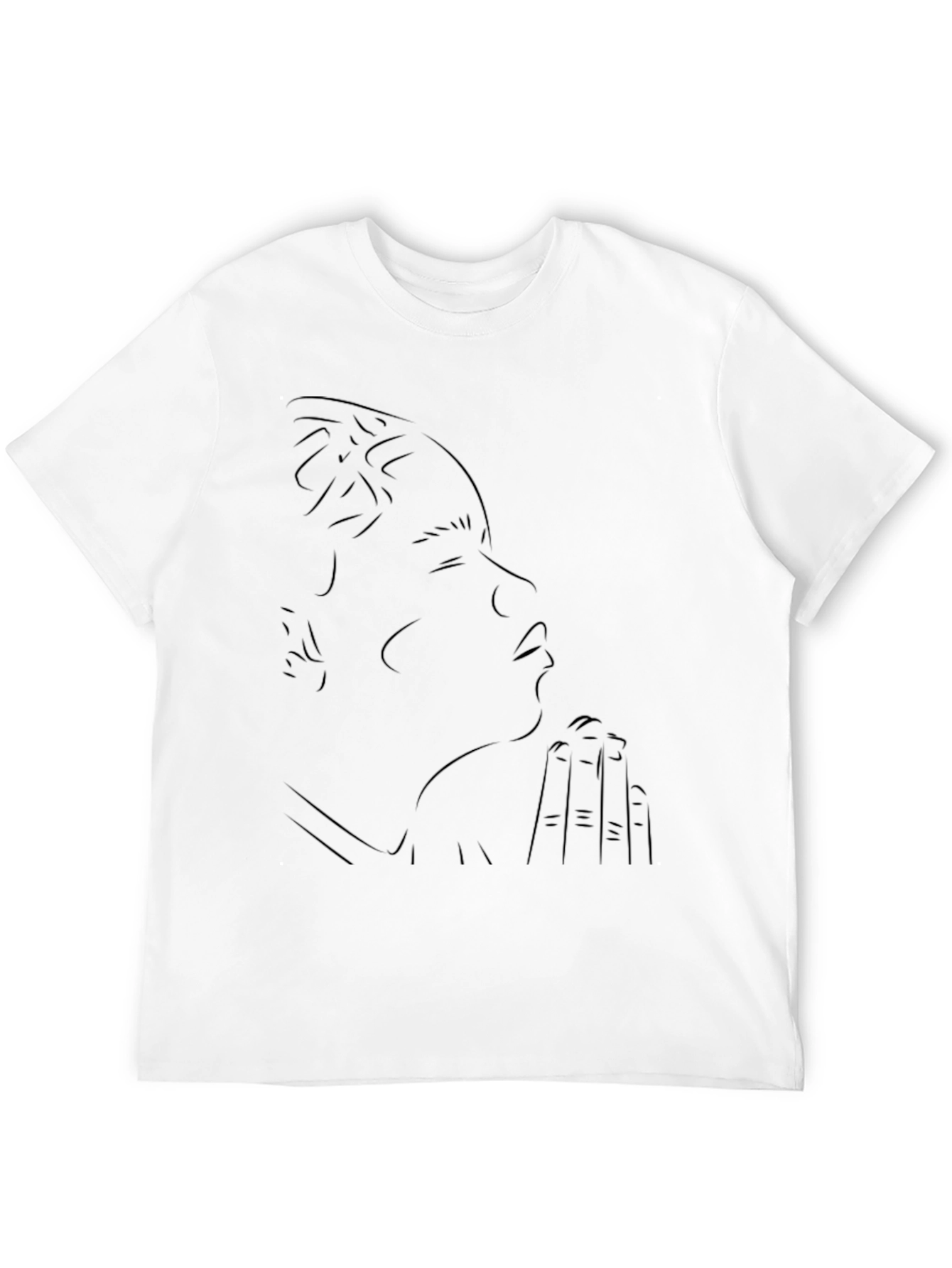 Line Art Graphic Black T-Shirt